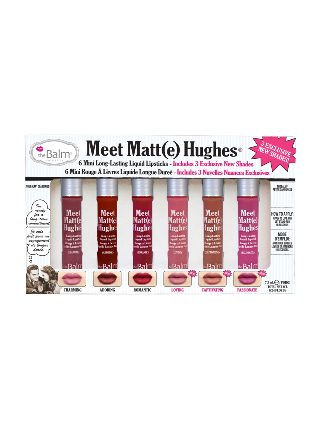 The Balm Set of 6 Meet Matte Hughes Long Lasting Mini Lipsticks 1.2ml Each - Volume 3, Pink
The Balm Set of 6 Meet Matte Hughes Long Lasting Mini Lipsticks 1.2ml Each - Volume 3, Pink