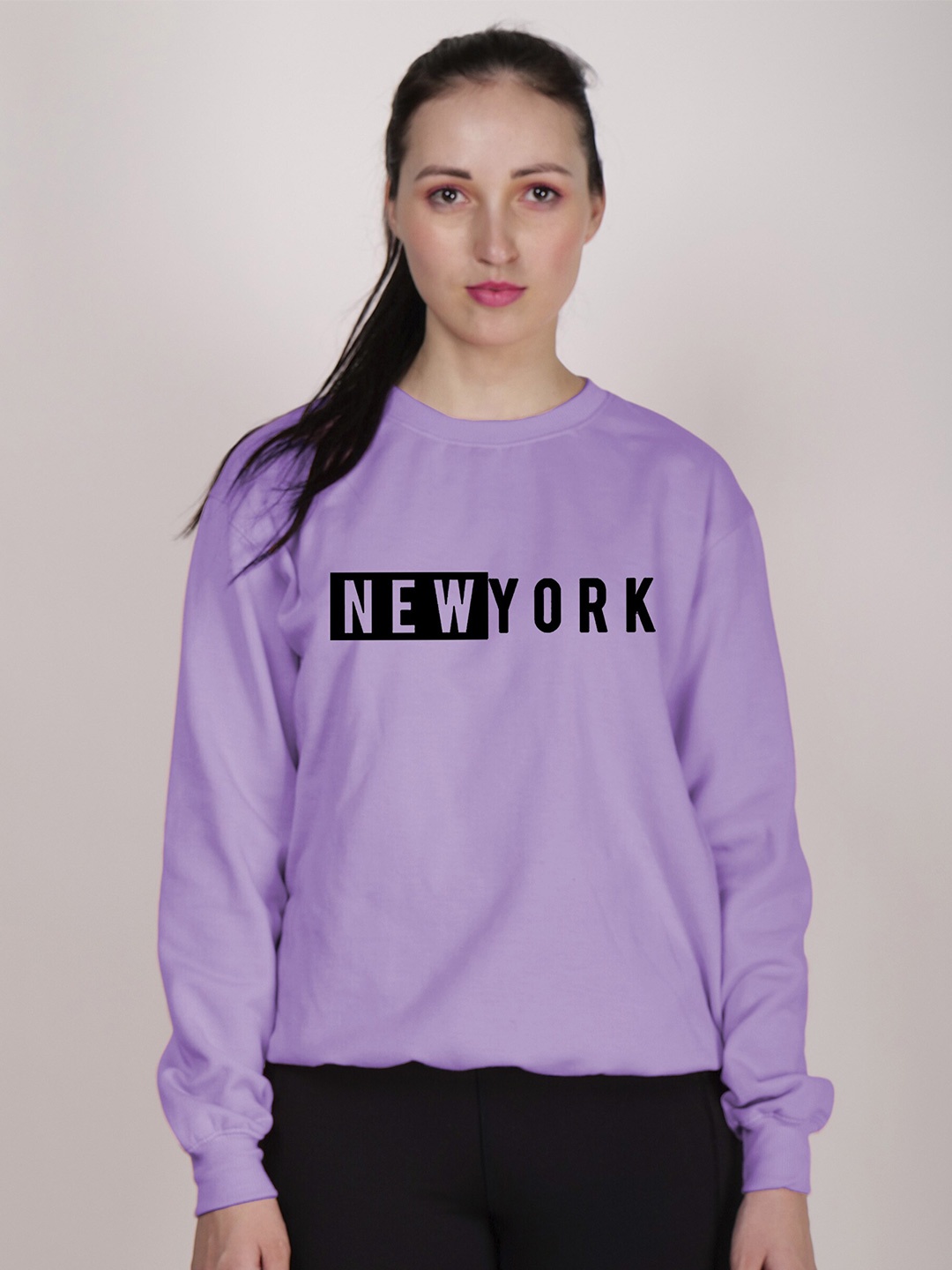 Fashion And Youth Typography Printed Long Sleeves Fleece Pullover Sweatshirt, Lavender
Fashion And Youth Typography Printed Long Sleeves Fleece Pullover Sweatshirt, Lavender