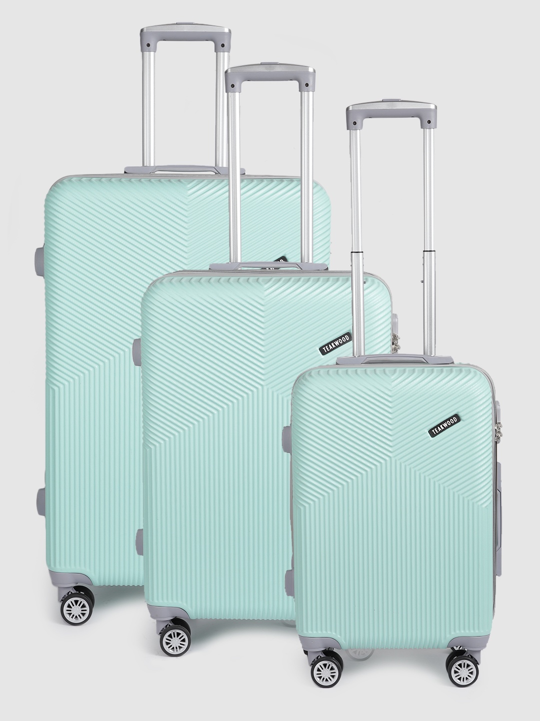 Teakwood Leathers Crown Set of 3 Textured 360 Degree Rotation Hard-Sided Trolley Bags 182L, Blue
Teakwood Leathers Crown Set of 3 Textured 360 Degree Rotation Hard-Sided Trolley Bags 182L, Blue