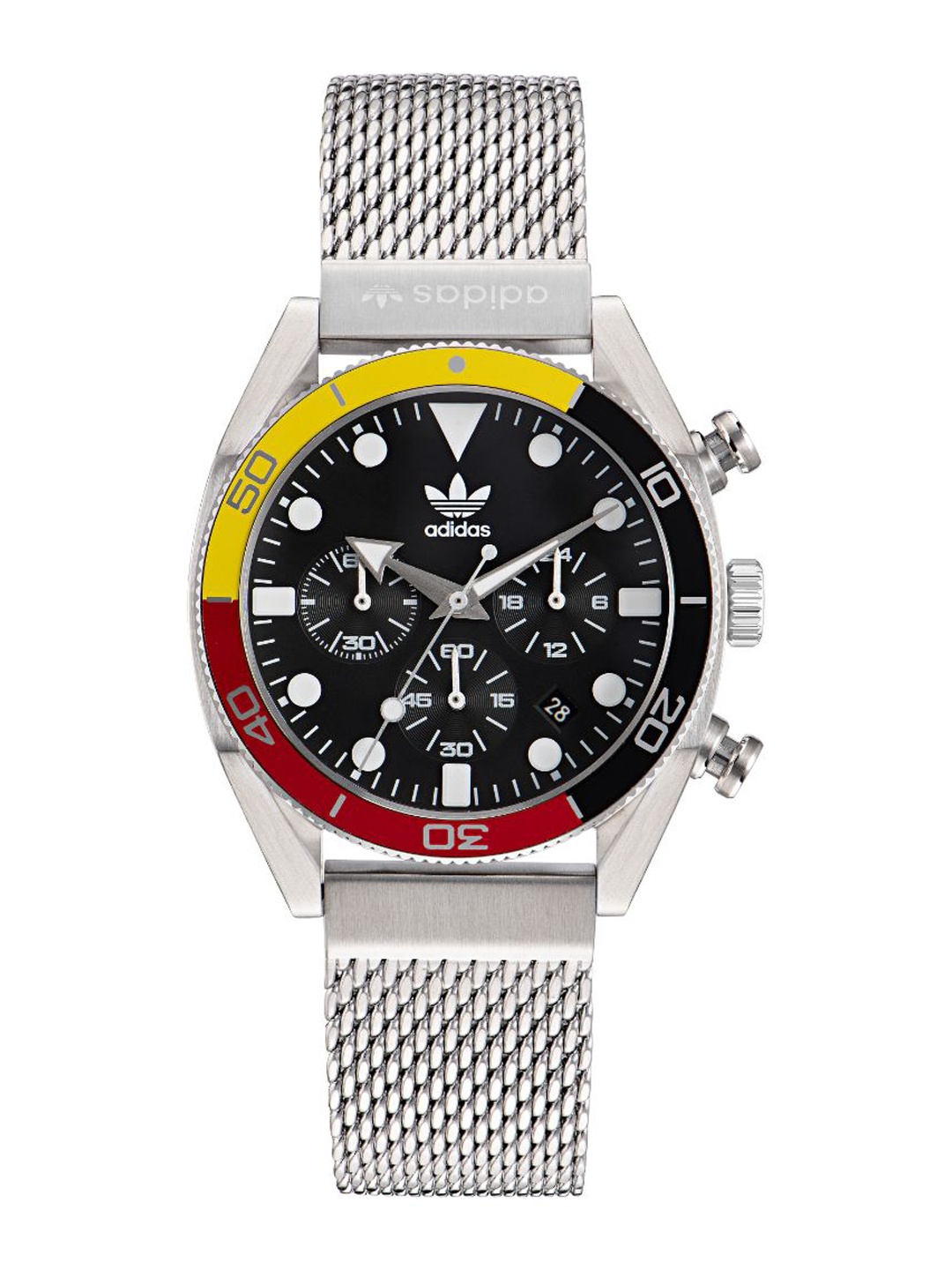 ADIDAS Originals Unisex Printed Dial & Stainless Steel Straps Analogue Watch AOFH22501, Black
ADIDAS Originals Unisex Printed Dial & Stainless Steel Straps Analogue Watch AOFH22501, Black