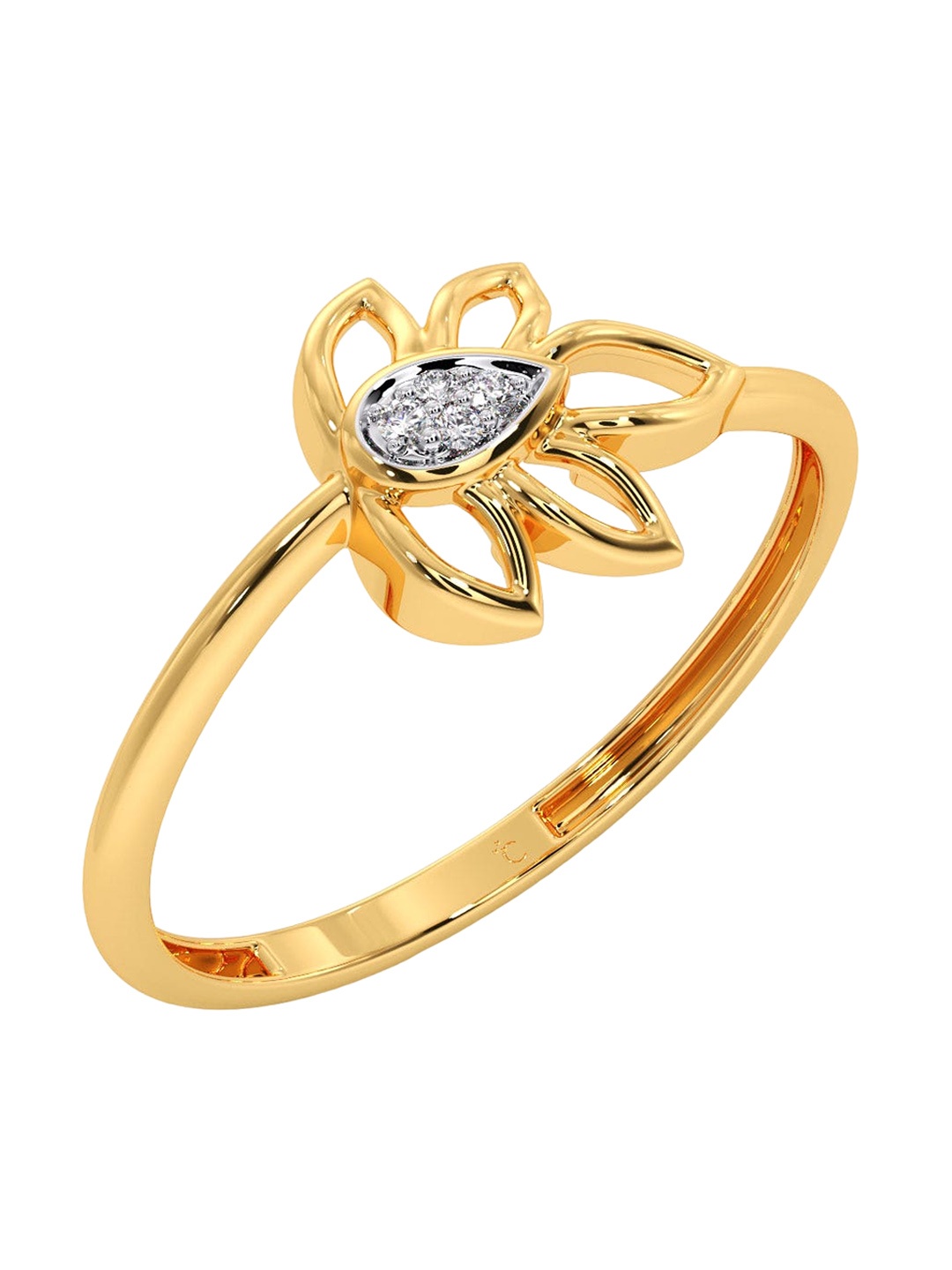 CANDERE A KALYAN JEWELLERS COMPANY Diamondlites 14KT Gold Diamond Studded Ring-0.82gm
CANDERE A KALYAN JEWELLERS COMPANY Diamondlites 14KT Gold Diamond Studded Ring-0.82gm