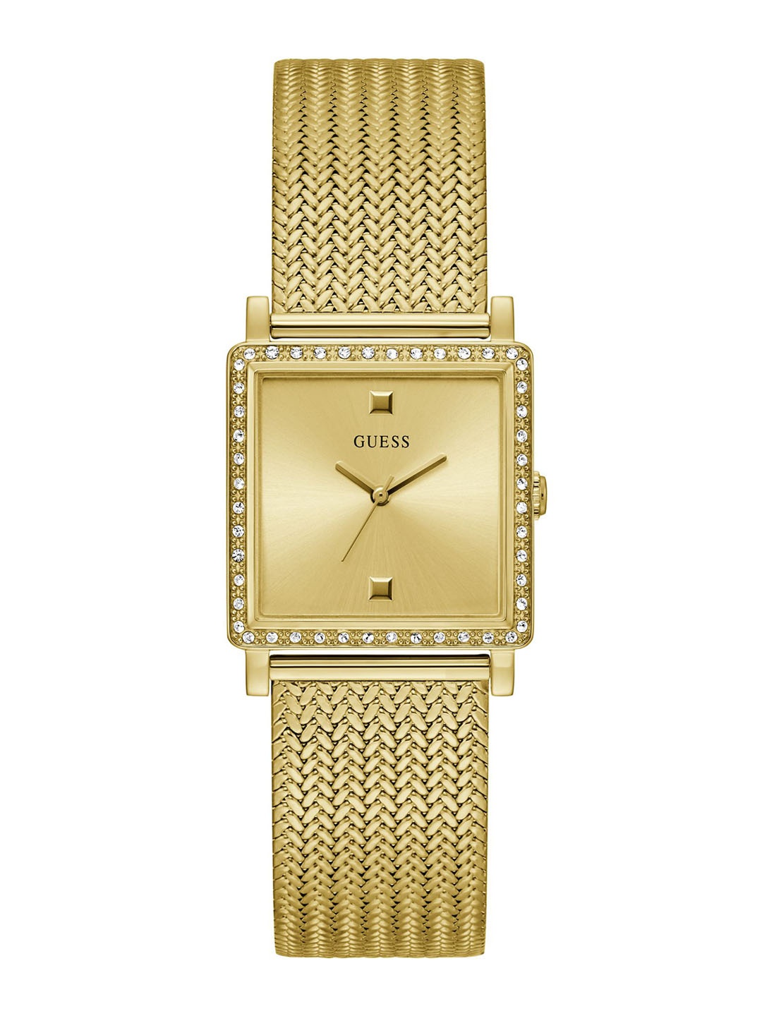 GUESS Women Printed Dial & Bracelet Style Straps Analogue Watch U1388L2M, Champagne
GUESS Women Printed Dial & Bracelet Style Straps Analogue Watch U1388L2M, Champagne