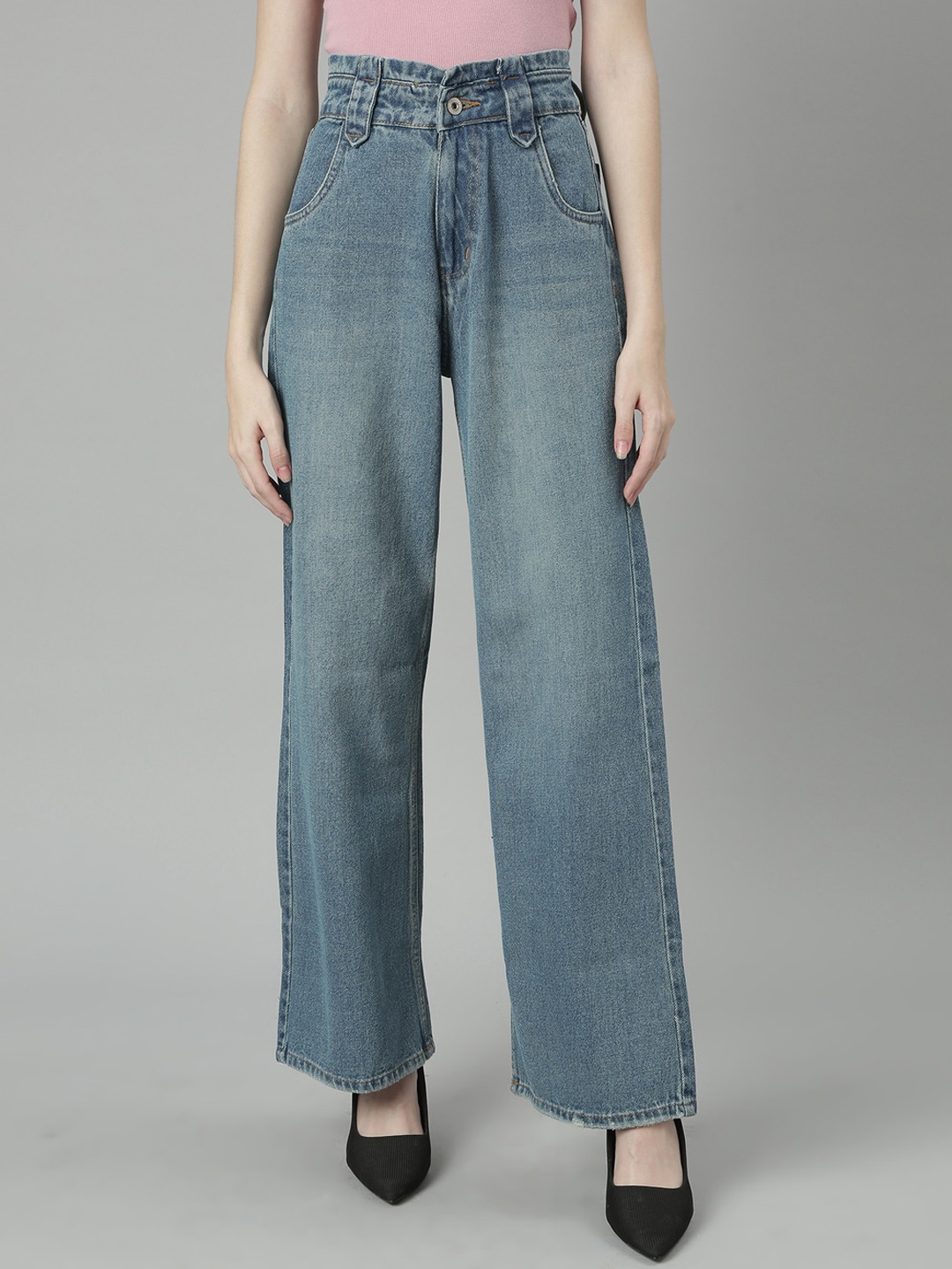 SHOWOFF Women Jean Wide Leg Clean Look Mid-Rise Heavy Fade Acid Wash Stretchable Jeans, Blue
SHOWOFF Women Jean Wide Leg Clean Look Mid-Rise Heavy Fade Acid Wash Stretchable Jeans, Blue