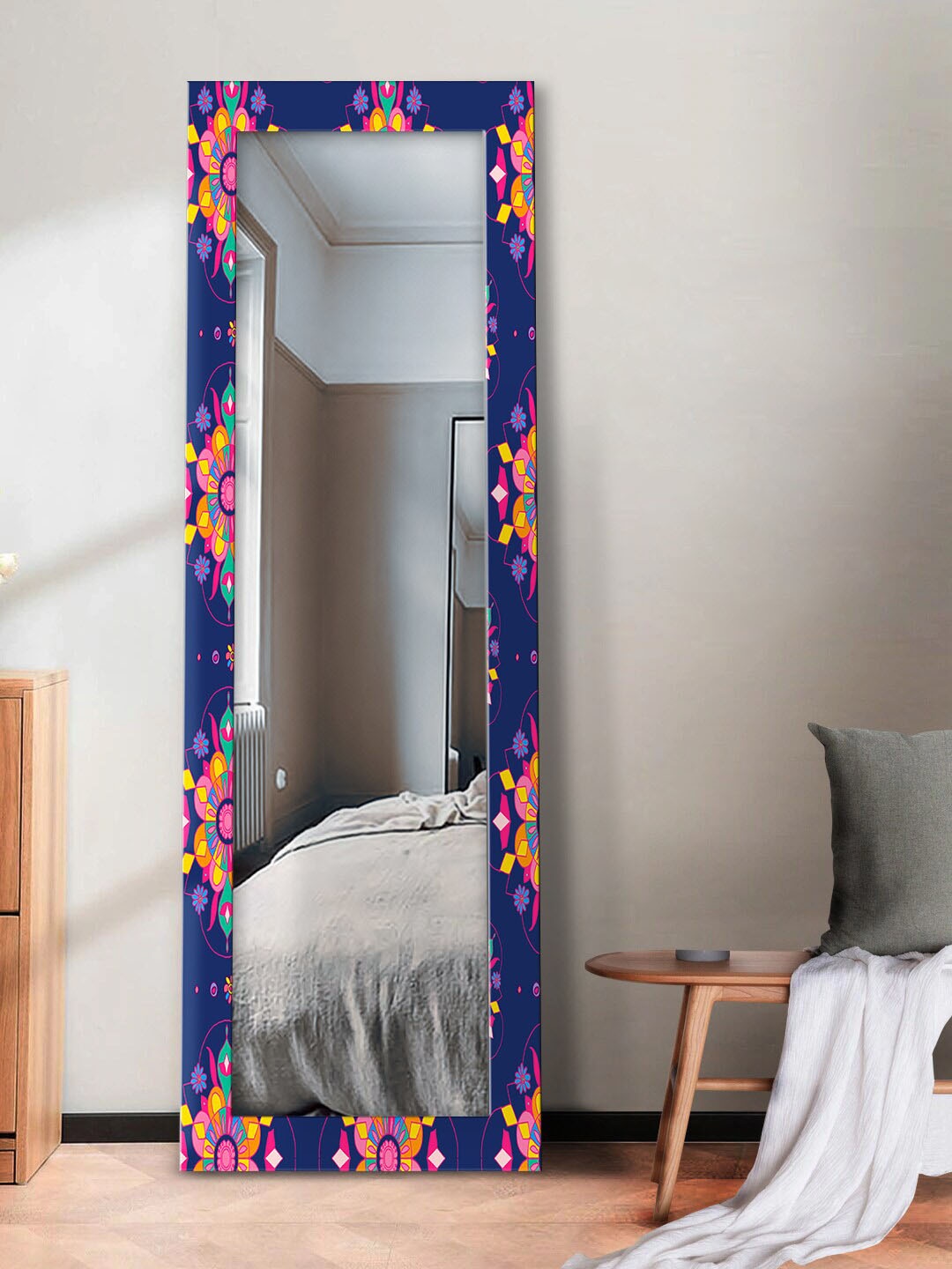 999Store Blue & Yellow Indian Mandala Pattern Rangoli Design Rectangular Wall Mirror
999Store Blue & Yellow Indian Mandala Pattern Rangoli Design Rectangular Wall Mirror