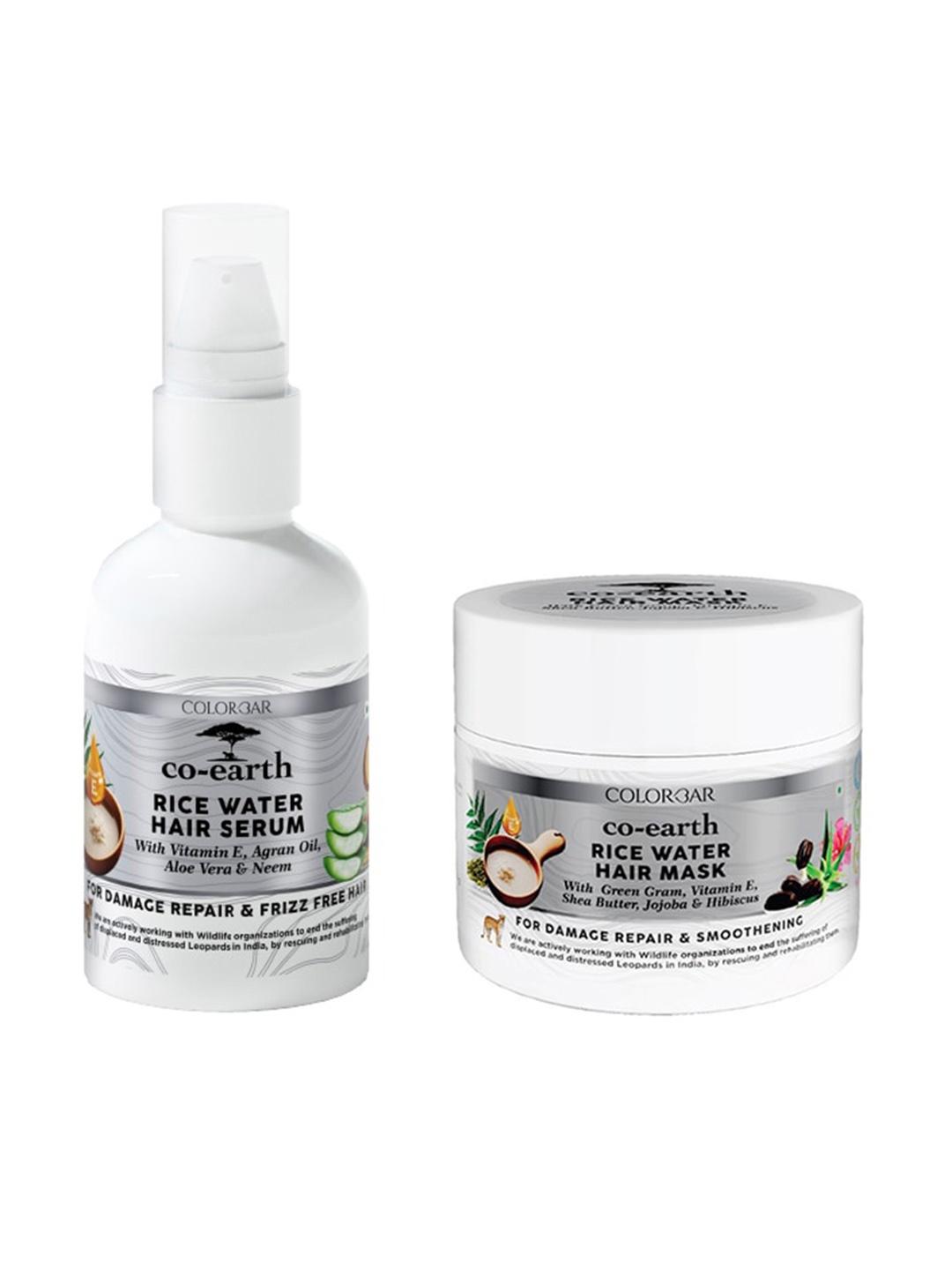 Colorbar Co-Earth Rice Water Hair Serum 100ml & Rice Water Hair Mask 200g With Vitamin E, White
Colorbar Co-Earth Rice Water Hair Serum 100ml & Rice Water Hair Mask 200g With Vitamin E, White
