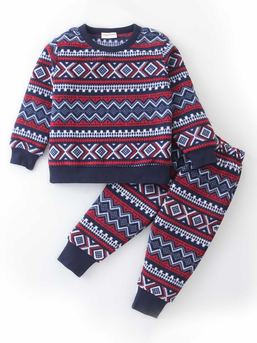 CrayonFlakes Girls Geometric Printed Round Neck Long Sleeve Top With Jogger, Navy blue
CrayonFlakes Girls Geometric Printed Round Neck Long Sleeve Top With Jogger, Navy blue