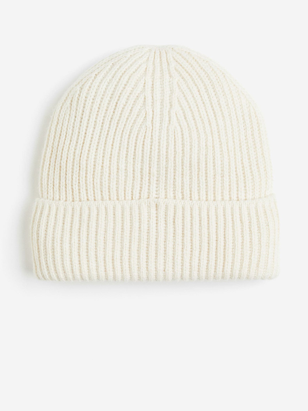 H&M Women Rib-Knit Hat, White