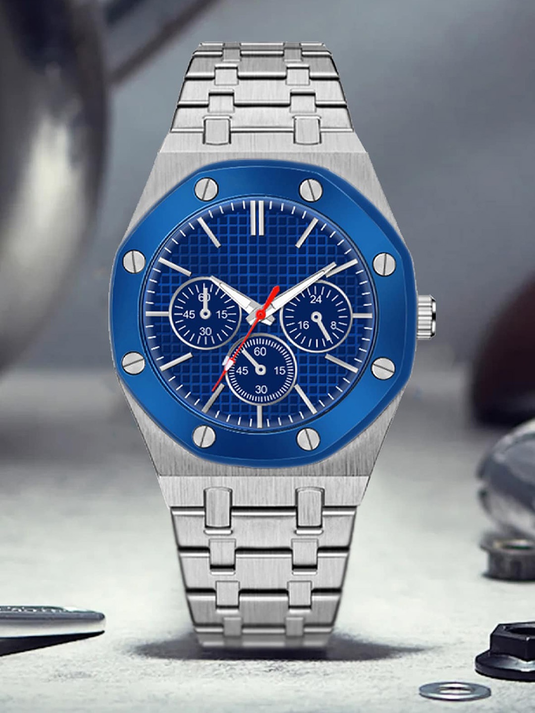 Shocknshop Men Printed Dial & Stainless Steel Bracelet Style Analogue Watch WCH91Blue, Blue
Shocknshop Men Printed Dial & Stainless Steel Bracelet Style Analogue Watch WCH91Blue, Blue