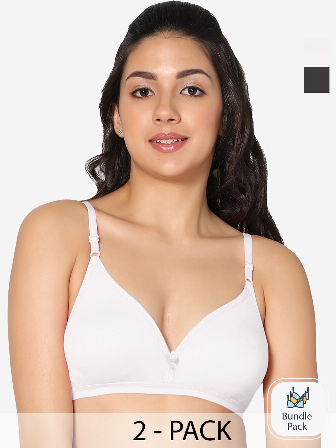 In Care Pack Of 2 Full Coverage Non Padded Cotton T-Shirt Bra With All Day Comfort, White
In Care Pack Of 2 Full Coverage Non Padded Cotton T-Shirt Bra With All Day Comfort, White