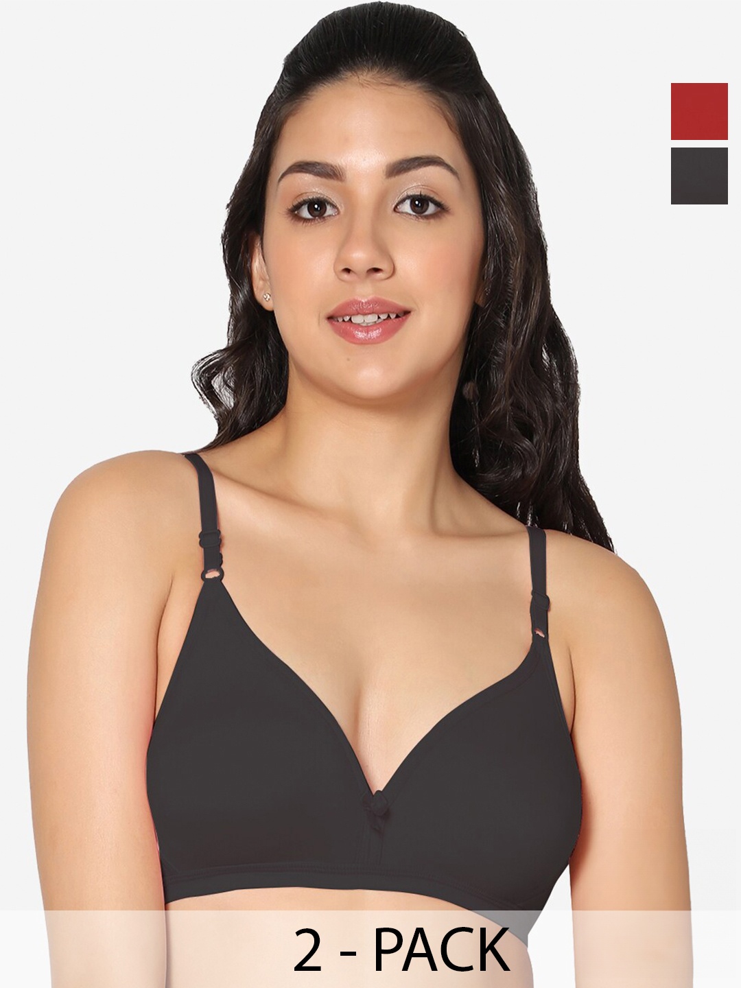 In Care Pack Of 2 Full Coverage Non Padded Cotton T-Shirt Bra With All Day Comfort, Red
In Care Pack Of 2 Full Coverage Non Padded Cotton T-Shirt Bra With All Day Comfort, Red