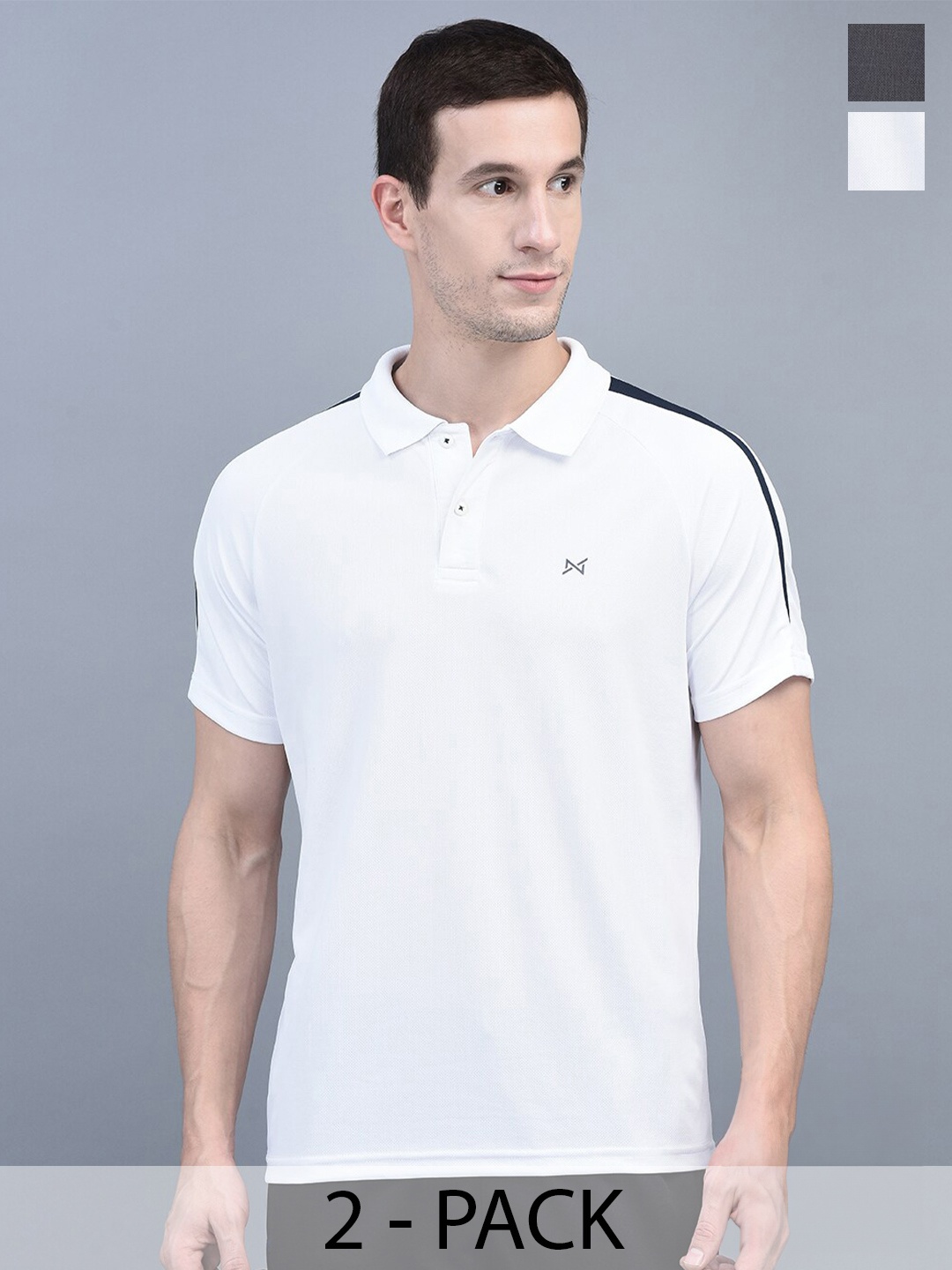 Force NXT Men Pack of 2 Polo Collar Anti-Viral Anti-Odour Cool Sports T-Shirts, White
Force NXT Men Pack of 2 Polo Collar Anti-Viral Anti-Odour Cool Sports T-Shirts, White