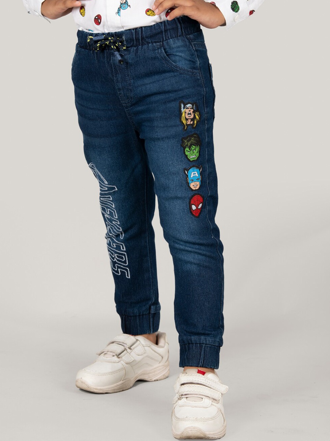 Zalio Boys Jogger Avengers Printed Clean Look Whiskers & Chevrons Stretchable Jeans, Navy blue
Zalio Boys Jogger Avengers Printed Clean Look Whiskers & Chevrons Stretchable Jeans, Navy blue