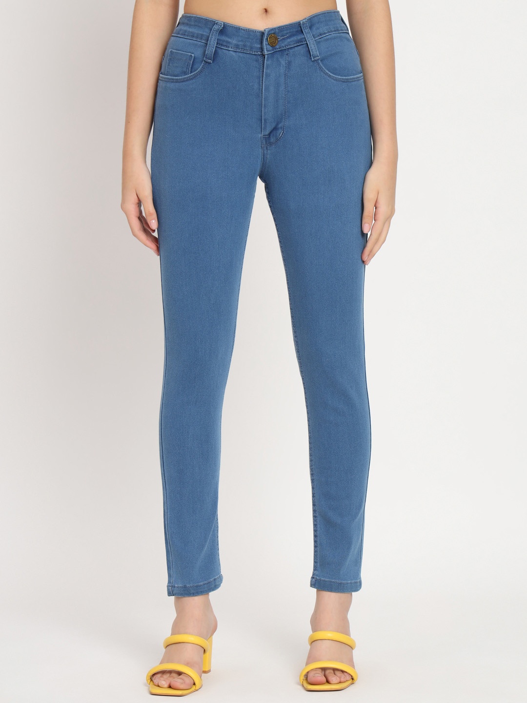 BAESD Women Jean Skinny Fit Mid-Rise Medium Shade Clean Look Cotton Jeans, Blue
BAESD Women Jean Skinny Fit Mid-Rise Medium Shade Clean Look Cotton Jeans, Blue