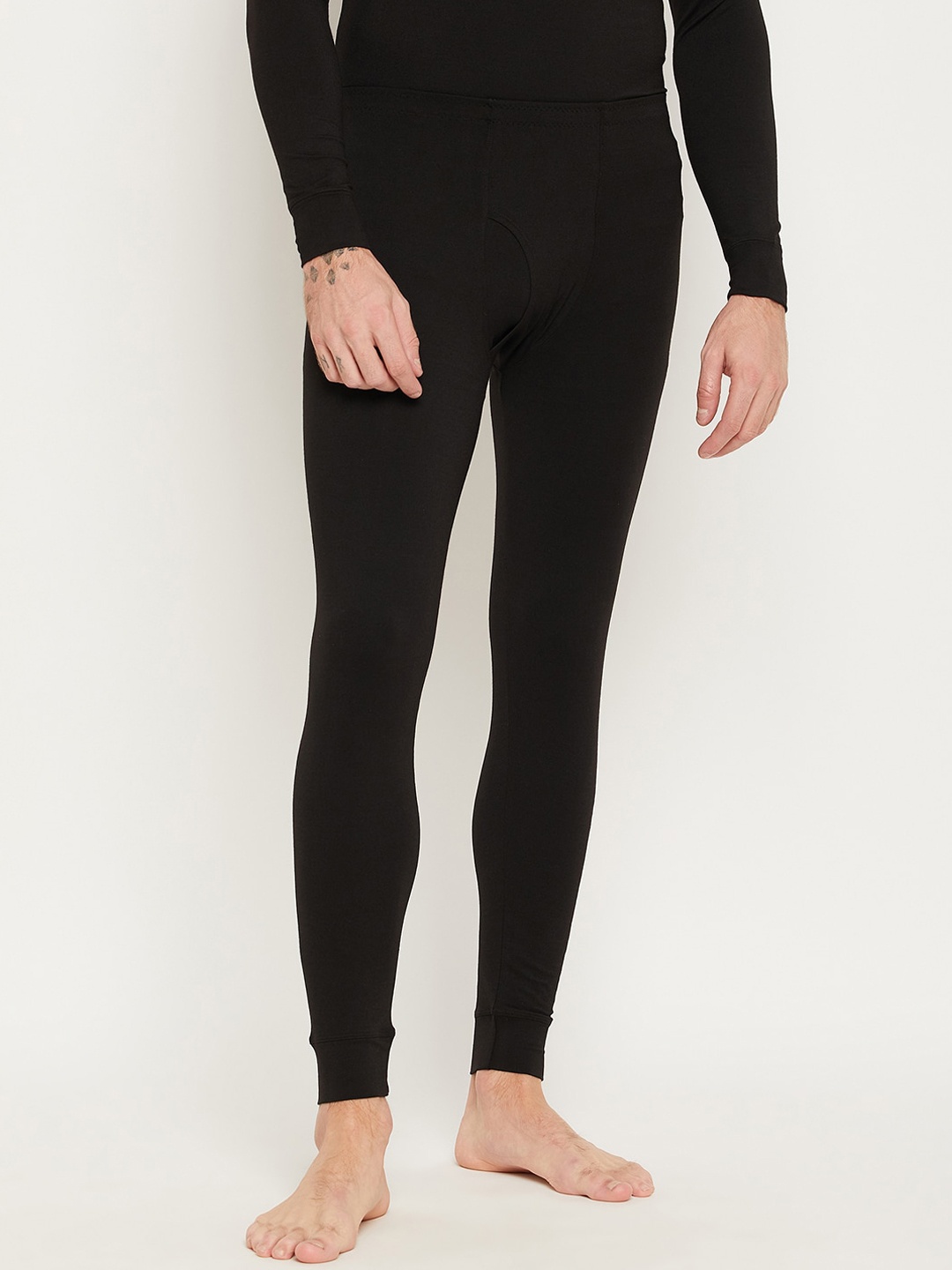NEVA Men Skin-Fit Thermal Bottoms, Black