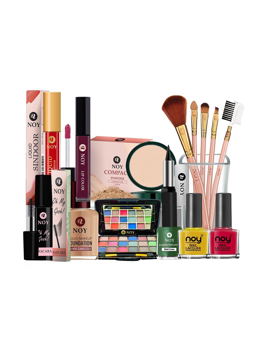 NOY Glamour 15Pcs Makeup Combo-Achieve Red Carpet-Worthy Beauty Every Time - Combo No 1442, Yellow
NOY Glamour 15Pcs Makeup Combo-Achieve Red Carpet-Worthy Beauty Every Time - Combo No 1442, Yellow
