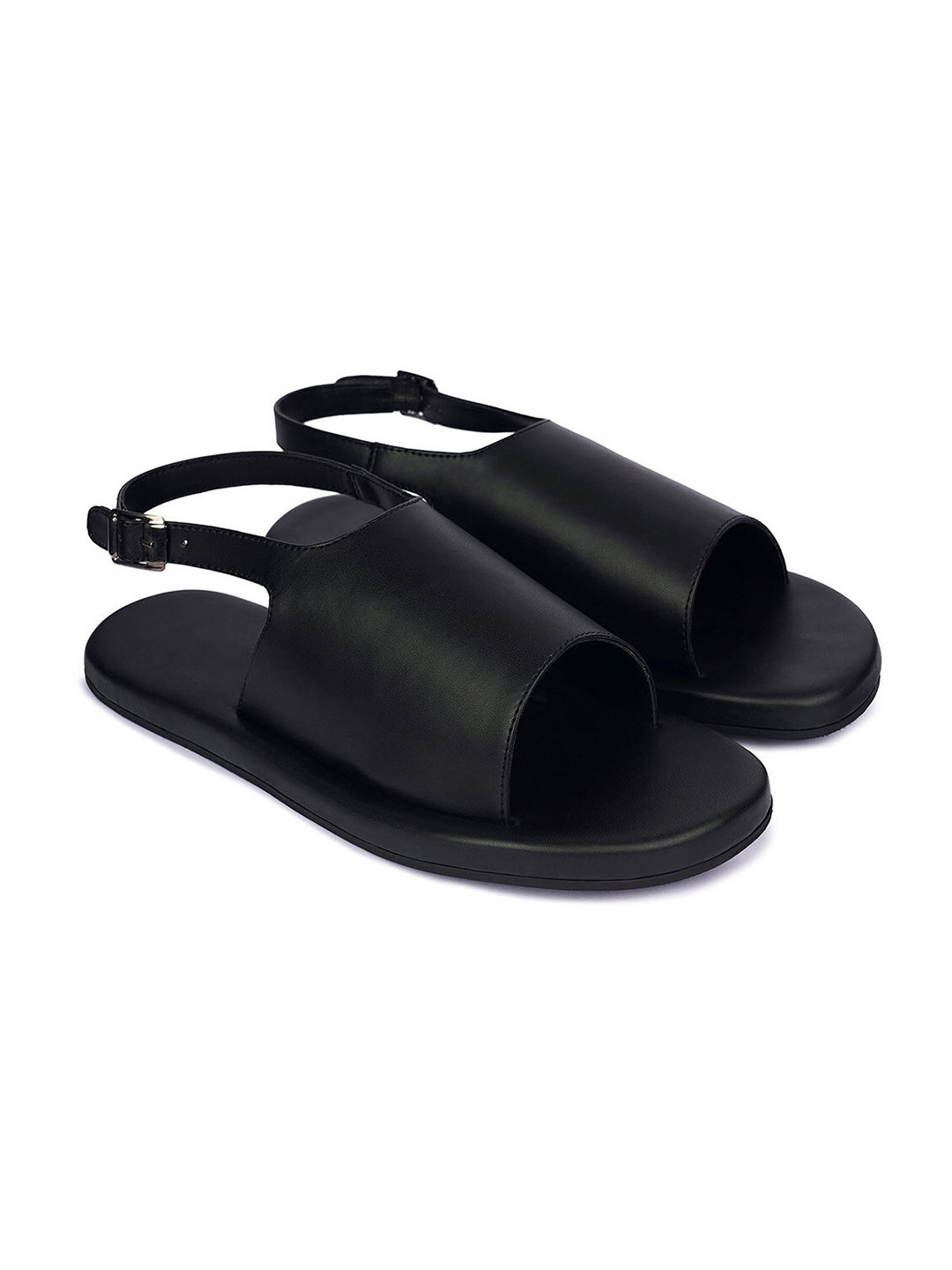 Planet Paaduks Leather Comfort Sandals With Buckle, Black 
Planet Paaduks Leather Comfort Sandals With Buckle, Black