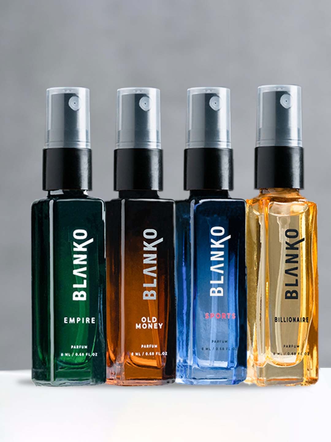 BLANKO Men Set of 4 Long Lasting Parfum 8 ml each - Billionaire+Old Money+Empire+Sports, Rust
BLANKO Men Set of 4 Long Lasting Parfum 8 ml each - Billionaire+Old Money+Empire+Sports, Rust