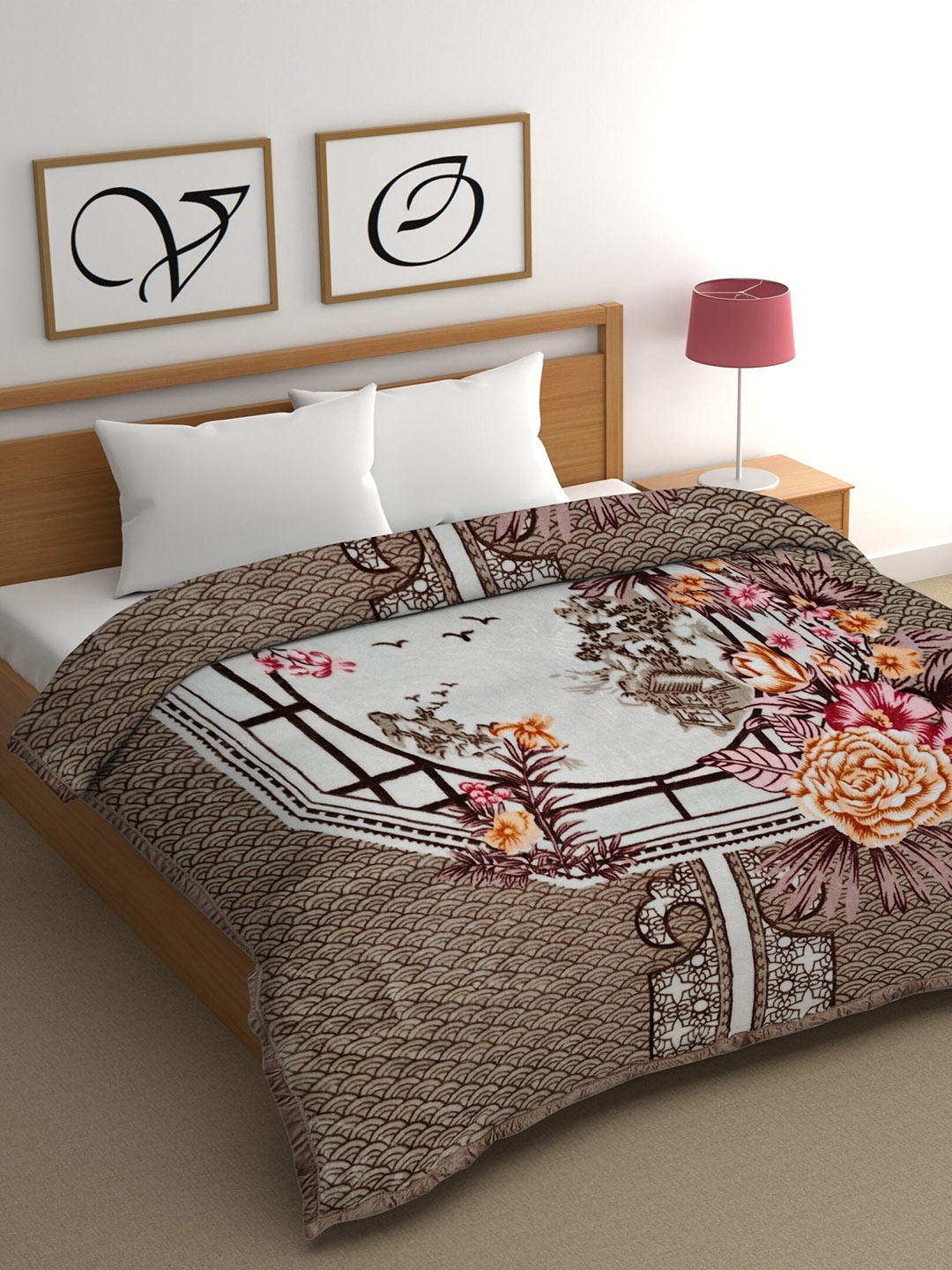 CHHAVI INDIA Brown & White Floral Cotton Heavy Winter 450 GSM Double Bed Blanket
CHHAVI INDIA Brown & White Floral Cotton Heavy Winter 450 GSM Double Bed Blanket
