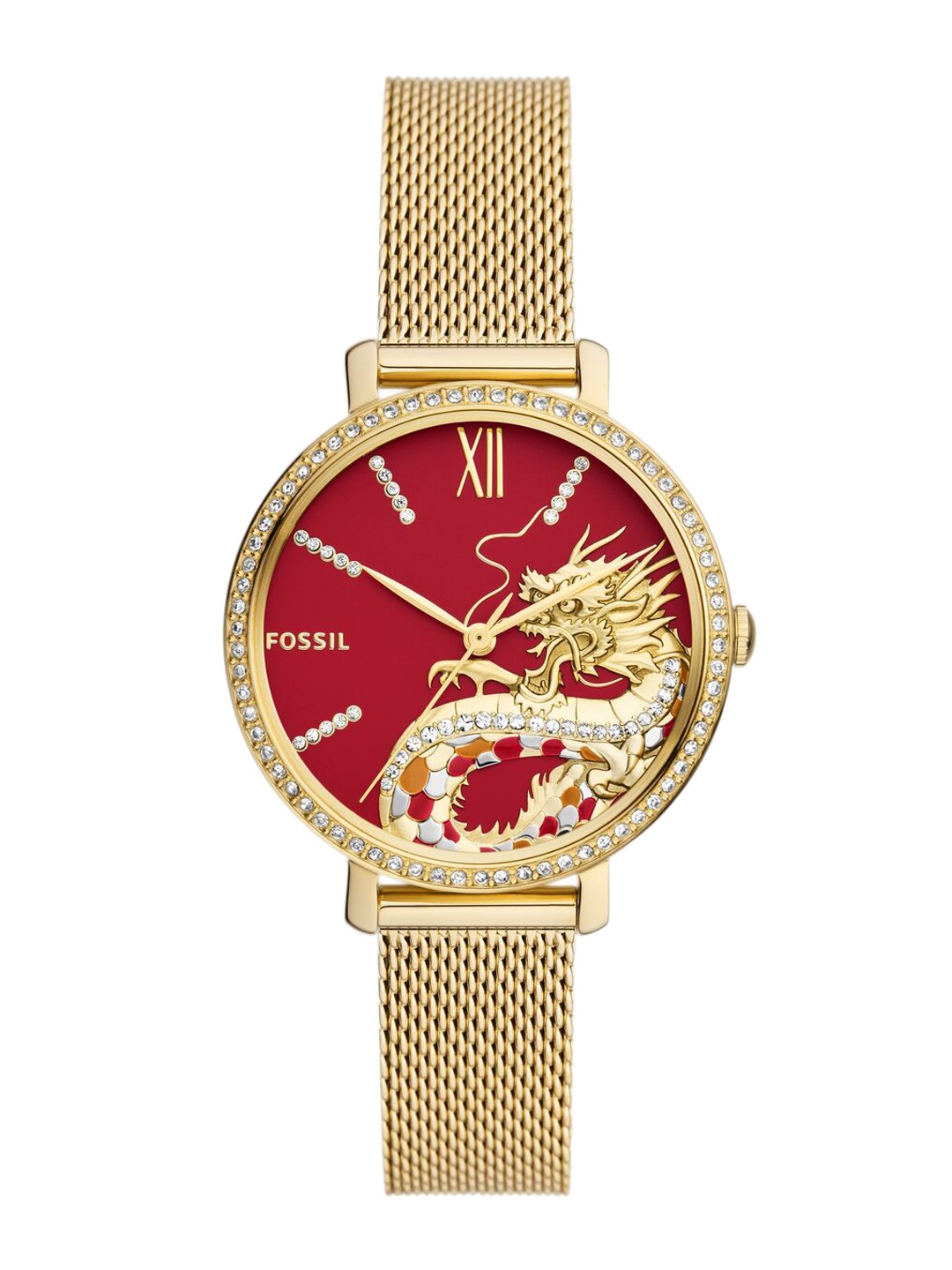 Fossil Women Embellished Dial & Steel Bracelet Style Straps Analogue Watch ES5316, Red
Fossil Women Embellished Dial & Steel Bracelet Style Straps Analogue Watch ES5316, Red