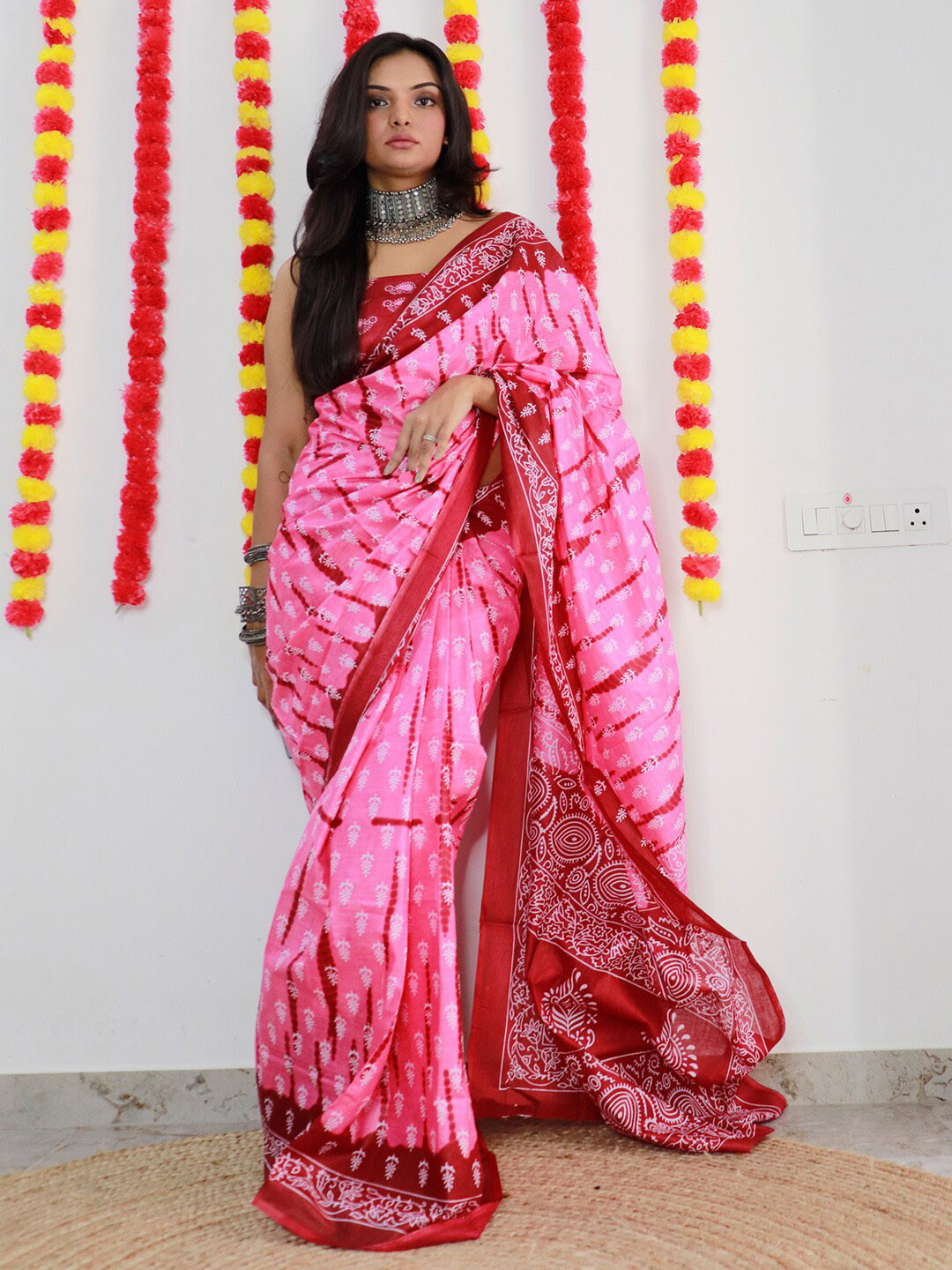 Saree mall Ethnic Motifs Printed Pure Cotton Bagh Sarees, Pink
Saree mall Ethnic Motifs Printed Pure Cotton Bagh Sarees, Pink