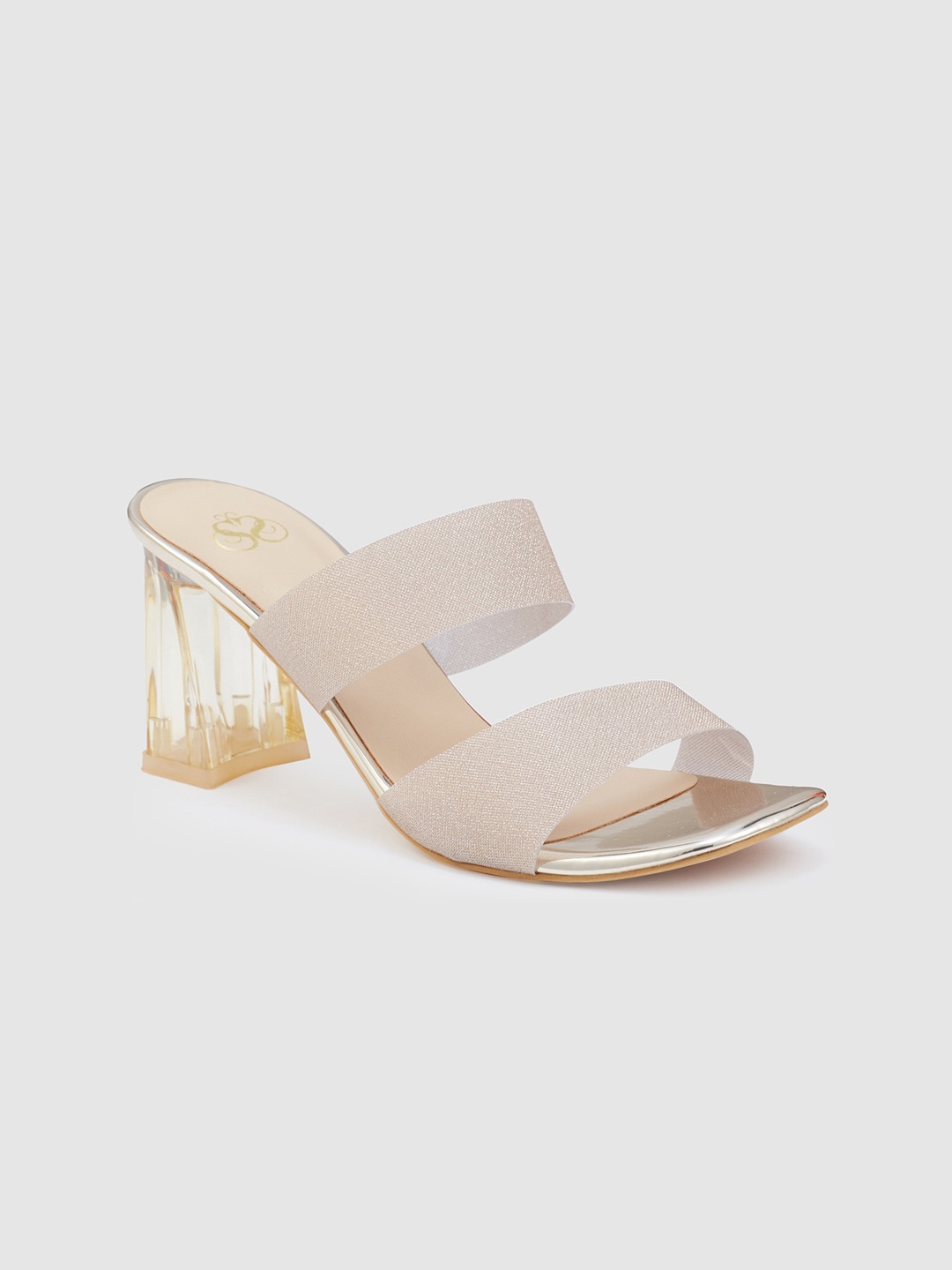 Sole To Soul Textured Party Block Heels, Gold