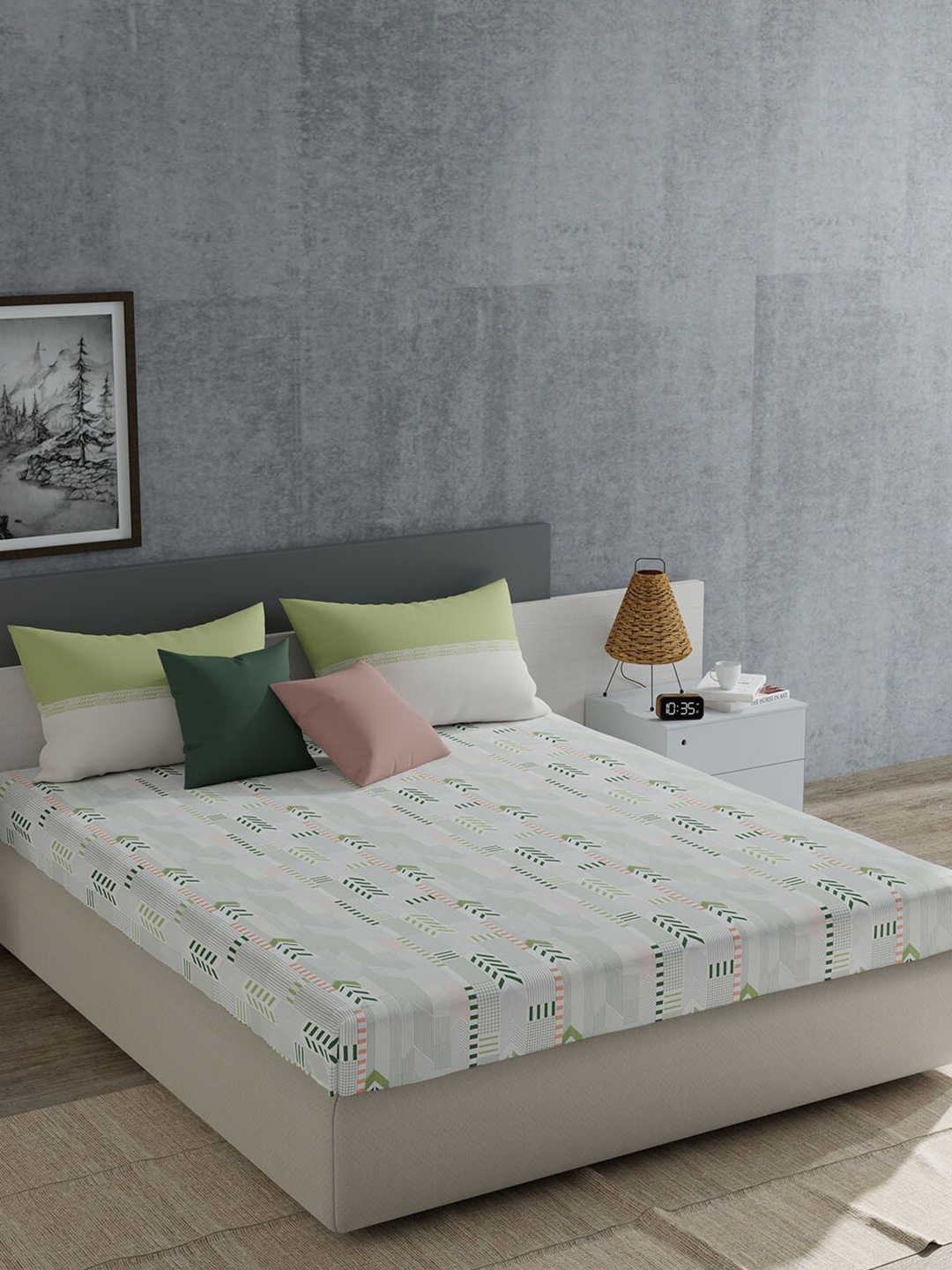 MYTRIDENT Street-O-Style Green Everyday Flat 120TC Queen Cotton Bedsheet & 2 Pillow Covers
MYTRIDENT Street-O-Style Green Everyday Flat 120TC Queen Cotton Bedsheet & 2 Pillow Covers