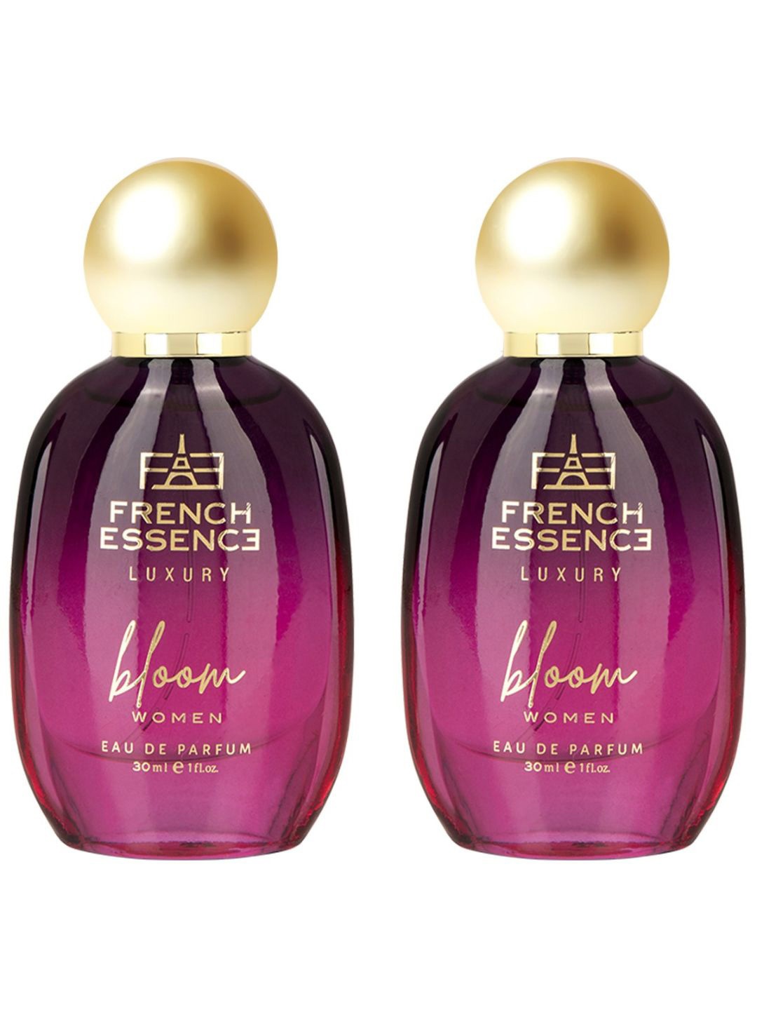 FRENCH ESSENCE Women Set of 2 Bloom Long Lasting Luxury Eau De Parfum - 30 ml each, Pink
FRENCH ESSENCE Women Set of 2 Bloom Long Lasting Luxury Eau De Parfum - 30 ml each, Pink
