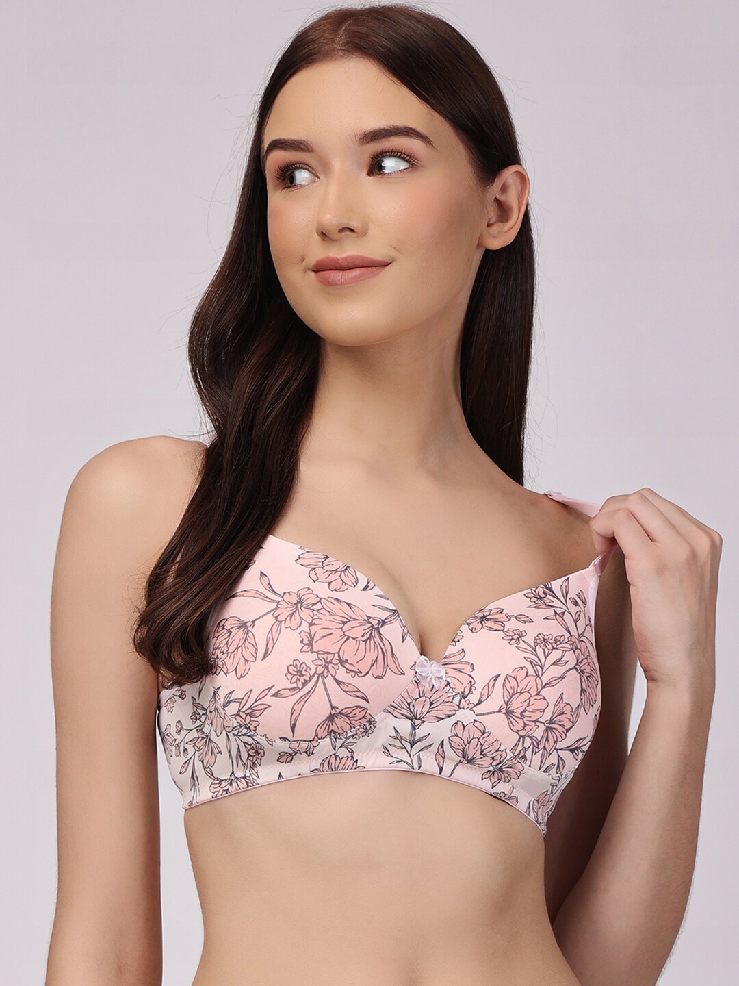 Floret Floral Printed Full Coverage Cotton T-shirt Bra With All Day Comfort, Pink
Floret Floral Printed Full Coverage Cotton T-shirt Bra With All Day Comfort, Pink