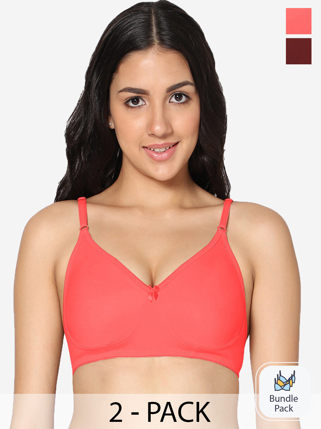 In Care Pack of 2 Full Coverage Non Padded Pure Cotton T-shirt Bra with All Day Comfort, Peach
In Care Pack of 2 Full Coverage Non Padded Pure Cotton T-shirt Bra with All Day Comfort, Peach