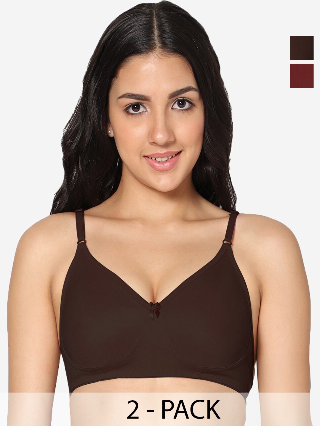 In Care Pack Of 2 Full Coverage Non Padded Pure Cotton T-shirt Bras With All Day Comfort, Coffee brown
In Care Pack Of 2 Full Coverage Non Padded Pure Cotton T-shirt Bras With All Day Comfort, Coffee brown