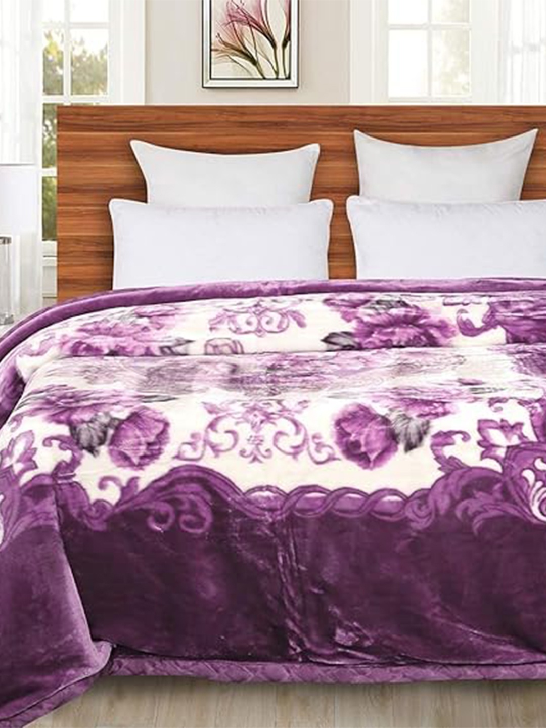 Signature Andrew Purple & White Floral Heavy Winter 210 GSM 2 Ply Double Bed Blanket
Signature Andrew Purple & White Floral Heavy Winter 210 GSM 2 Ply Double Bed Blanket