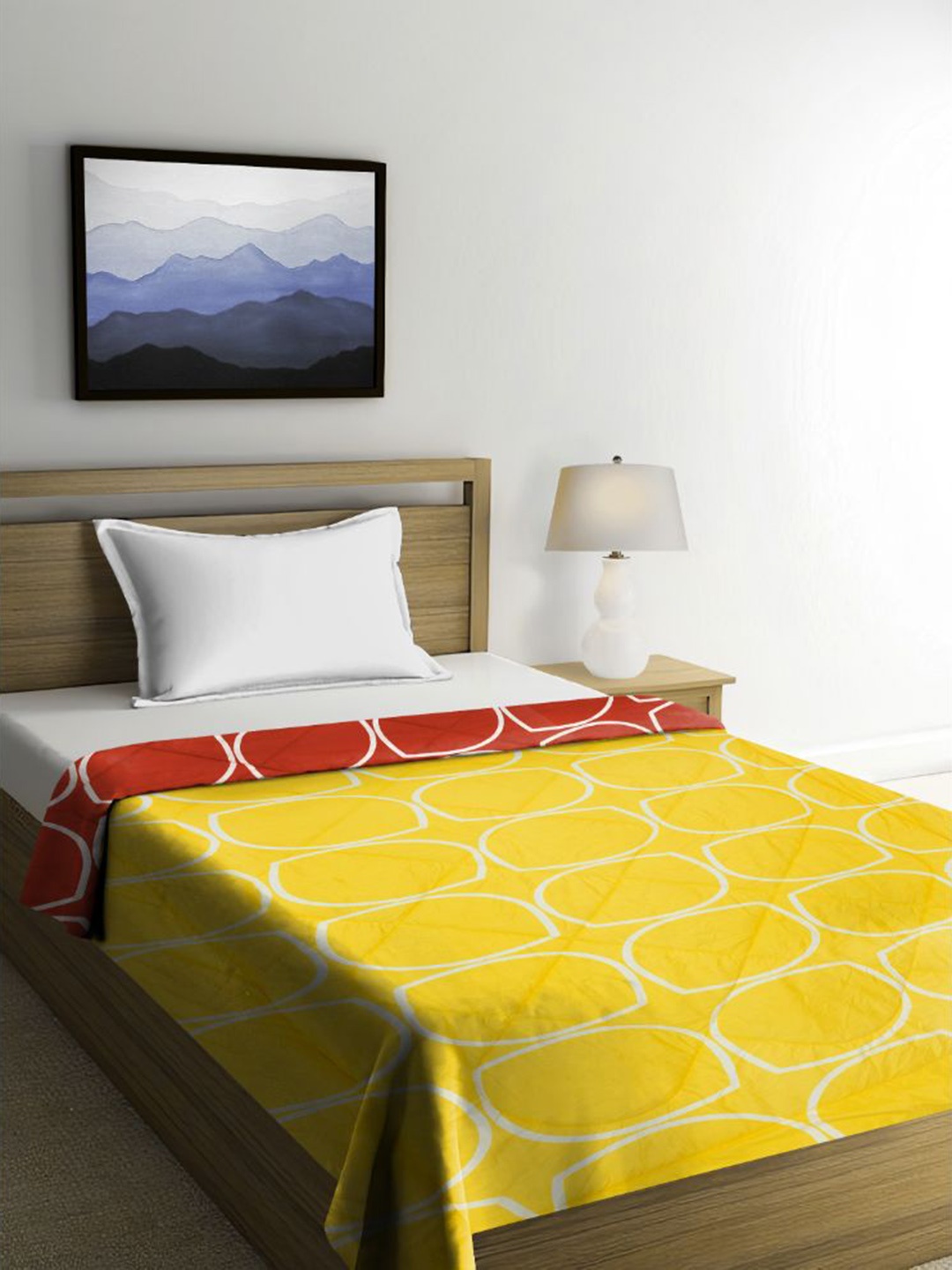 RRC Yellow & Red Geometric Microfiber Mild Winter 200 GSM Reversible Single Bed Comforter
RRC Yellow & Red Geometric Microfiber Mild Winter 200 GSM Reversible Single Bed Comforter