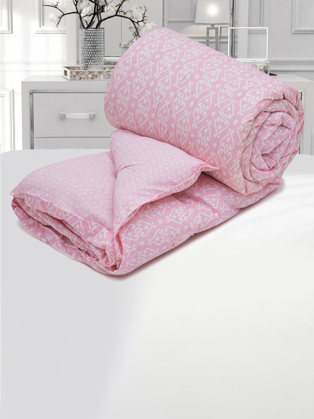 RRC White & White Floral Microfiber 200 GSM Mild Winter Reversible Single Bed Comforter
RRC White & White Floral Microfiber 200 GSM Mild Winter Reversible Single Bed Comforter
