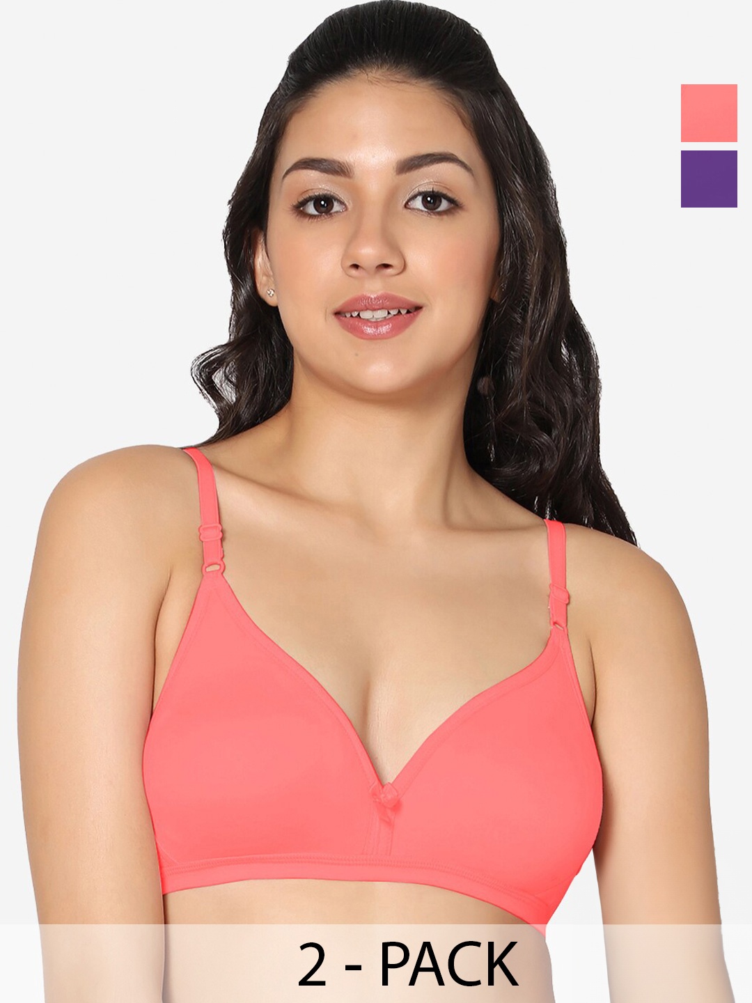 In Care Pack Of 2 Non-Padded Full Coverage All Day Comfort Cotton Seamless T-shirt Bra, Pink
In Care Pack Of 2 Non-Padded Full Coverage All Day Comfort Cotton Seamless T-shirt Bra, Pink