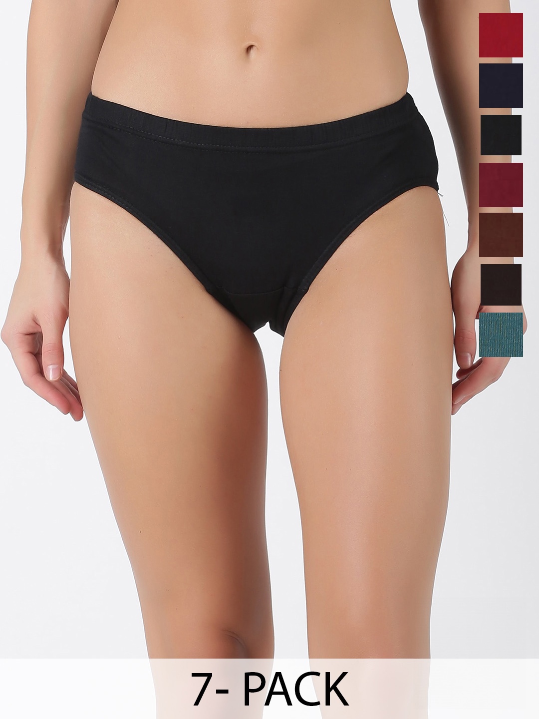 Dollar Pack Of 7 Anti Bacterial Cotton Hipster Briefs MLHPT-01S-PO7-ASST1, Black
Dollar Pack Of 7 Anti Bacterial Cotton Hipster Briefs MLHPT-01S-PO7-ASST1, Black
