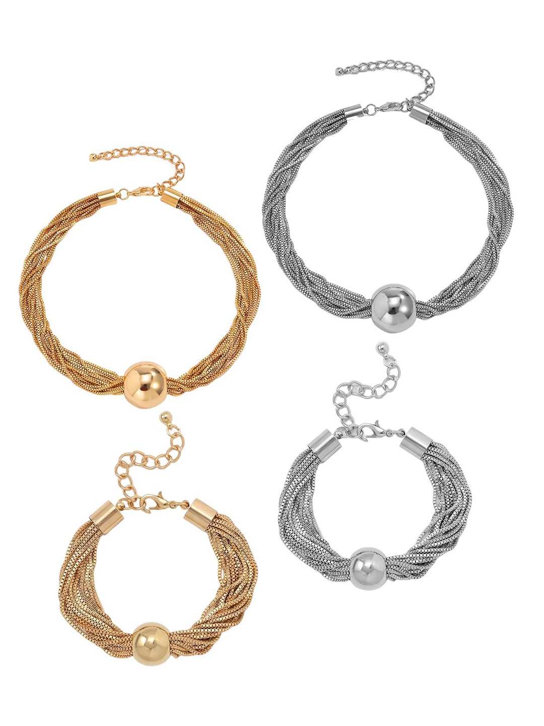 Lyla Set Of 2 Necklace and Bracelet, Gold