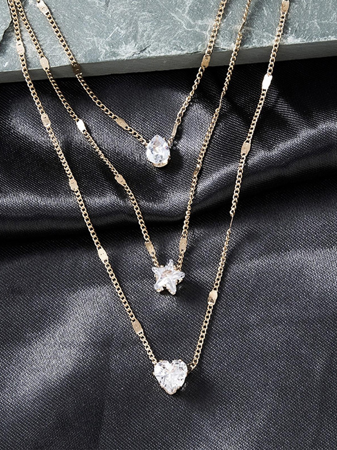 Lyla Set Of 2 Minimal Necklace, Gold