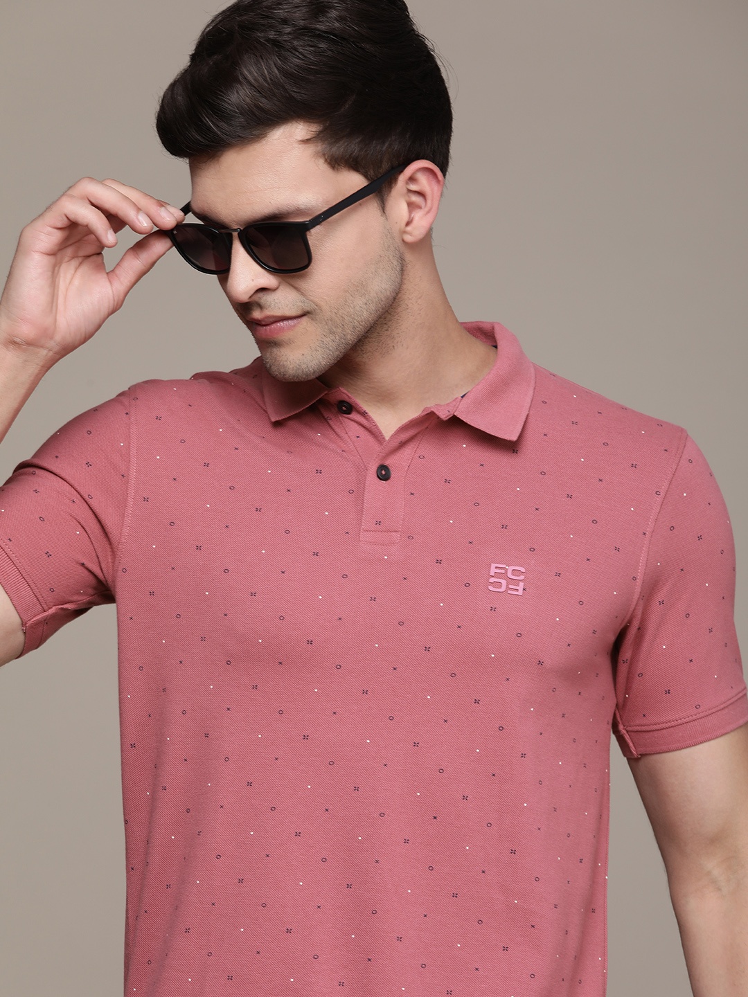 French Connection Men Micro Ditsy Geometric Print Polo Collar Pure Cotton T-shirt, Pink
French Connection Men Micro Ditsy Geometric Print Polo Collar Pure Cotton T-shirt, Pink