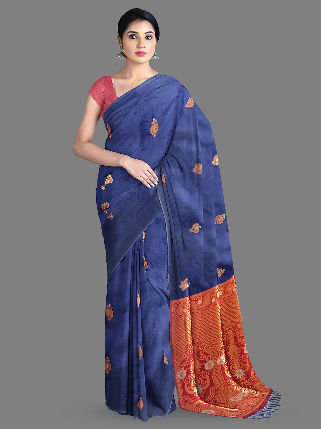 The Chennai Silks Ethnic Motifs Woven Design Madhuram Soft Silk Saree, Navy blue
The Chennai Silks Ethnic Motifs Woven Design Madhuram Soft Silk Saree, Navy blue