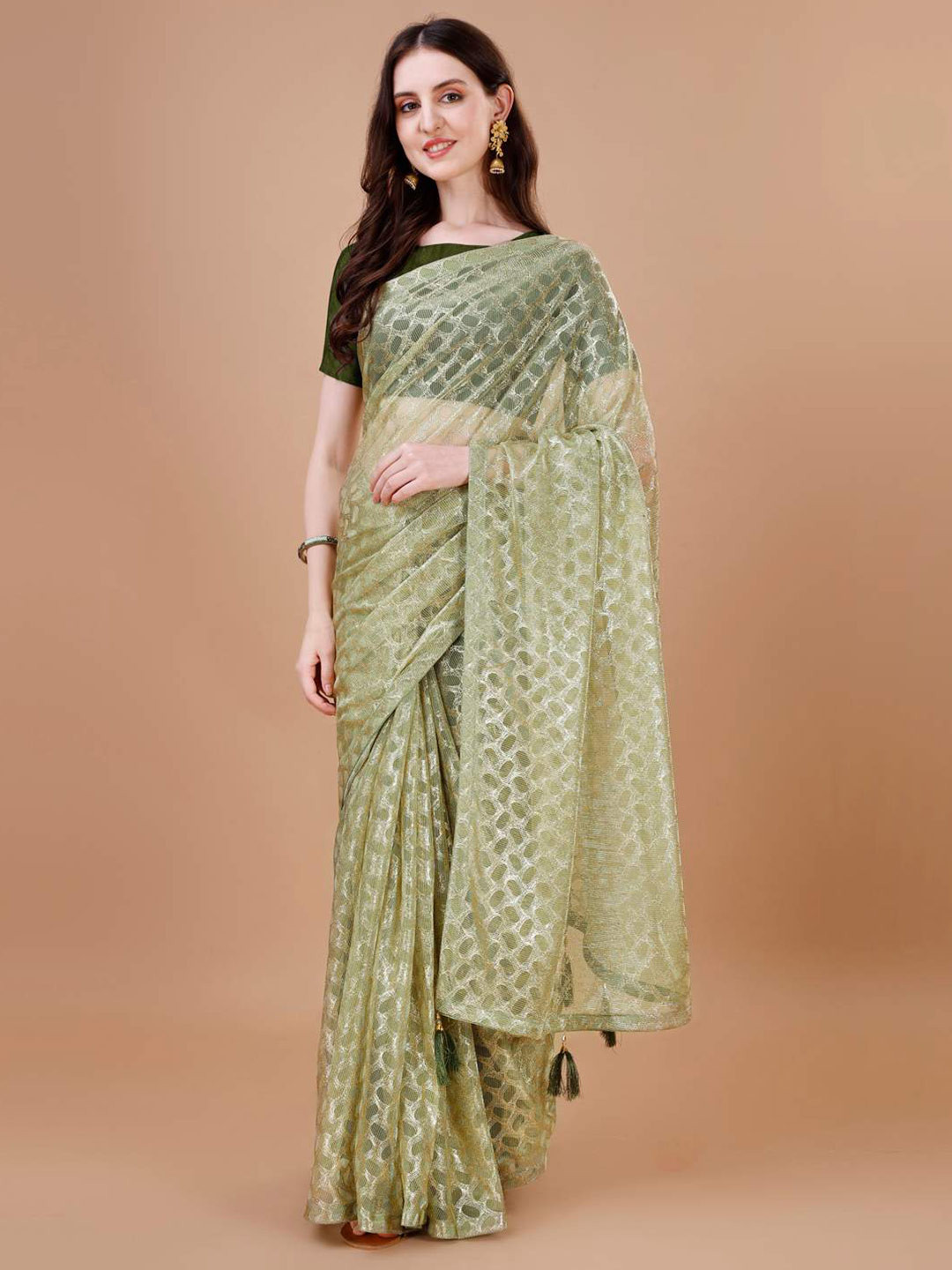Indian Women Abstract Printed Lycra Saree, Green
Indian Women Abstract Printed Lycra Saree, Green