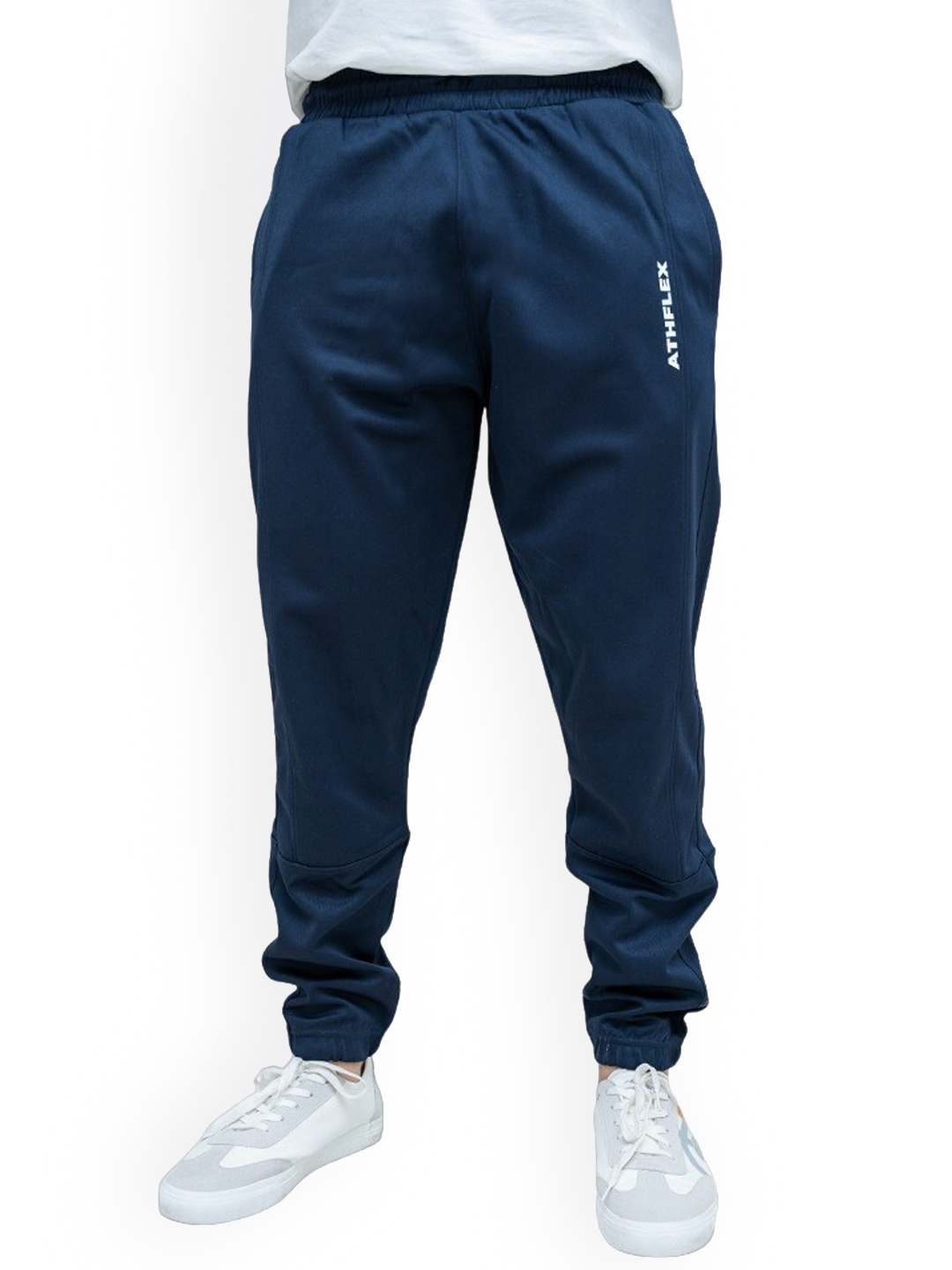 Athflex Power Washed Oversize Men Mid-Rise Joggers, Navy blue