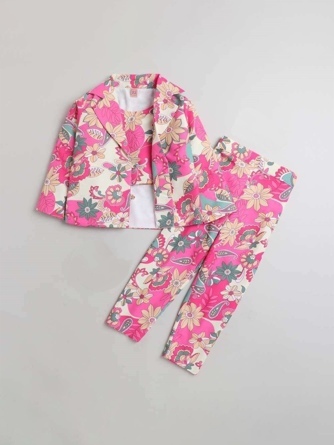 The Magic Wand Girls Floral Printed Top and Blazer with Trousers, Fuchsia
The Magic Wand Girls Floral Printed Top and Blazer with Trousers, Fuchsia