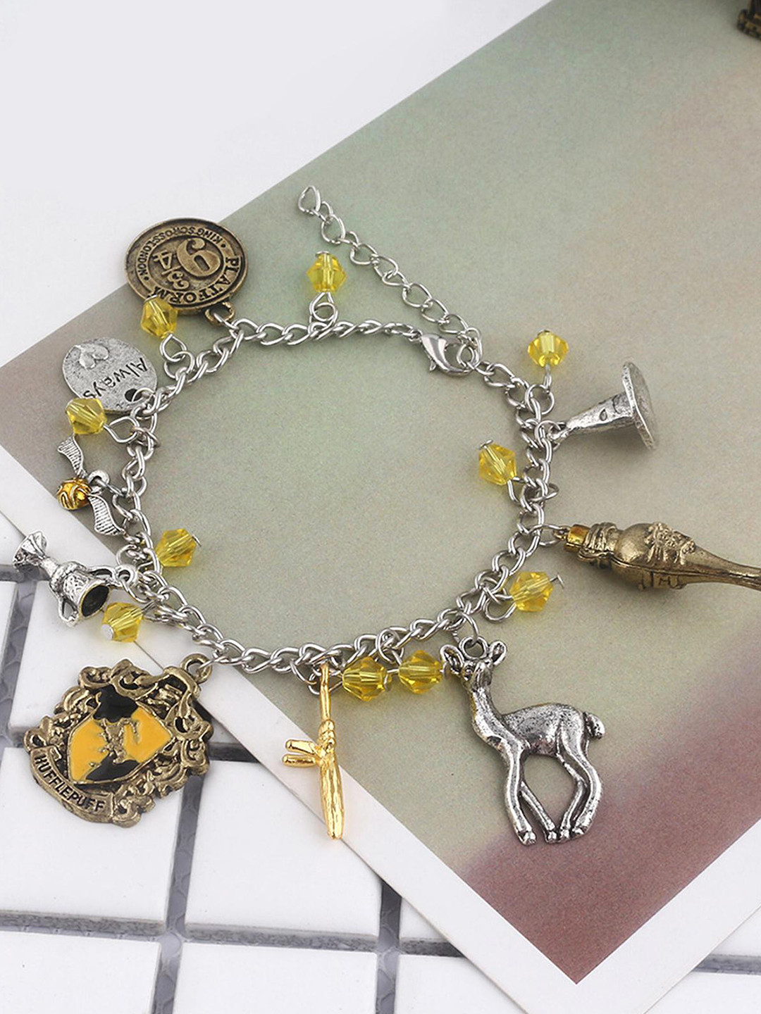 Lyla Beaded Charm Bracelet, Silver 
Lyla Beaded Charm Bracelet, Silver