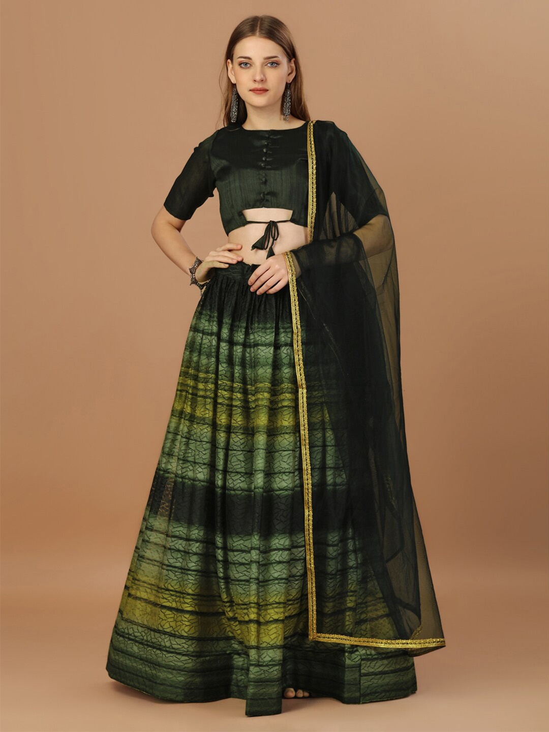 Amrutam Fab Woven Design Semi-Stitched Lehenga & Unstitched Blouse With Dupatta, Olive
Amrutam Fab Woven Design Semi-Stitched Lehenga & Unstitched Blouse With Dupatta, Olive