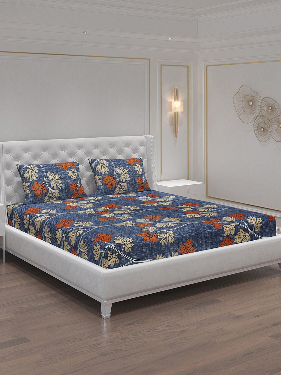 Moca By Monte Carlo Dazzle Blue Floral Microfiber 120 TC Queen Bedsheet & 2 Pillow Covers
Moca By Monte Carlo Dazzle Blue Floral Microfiber 120 TC Queen Bedsheet & 2 Pillow Covers