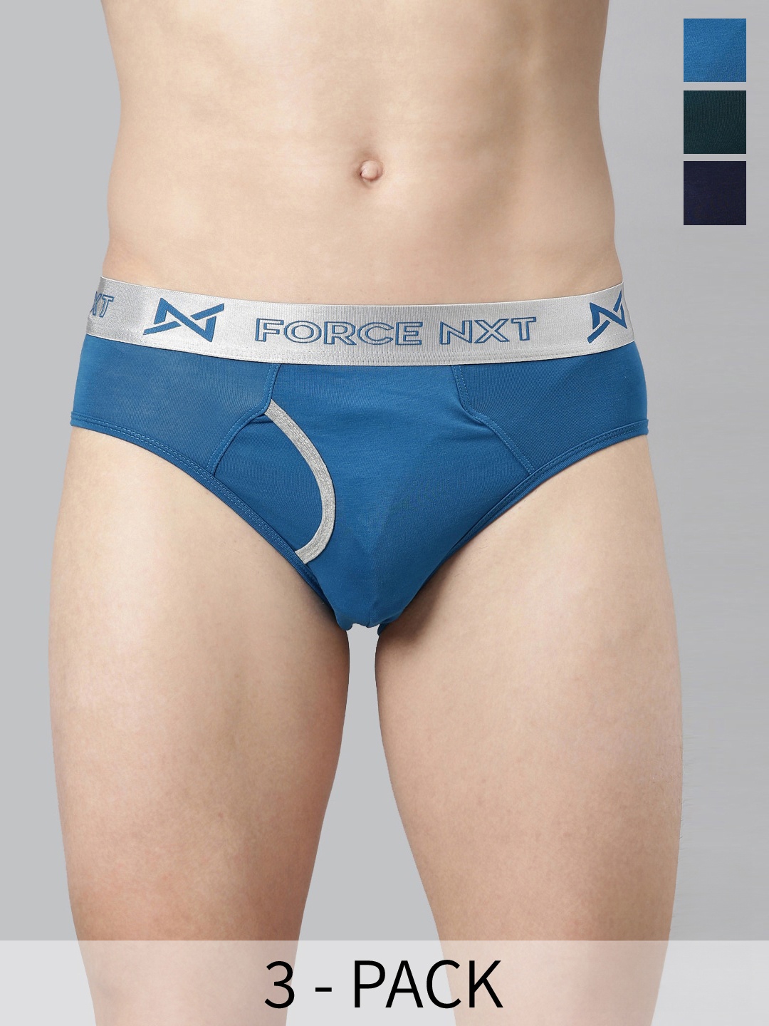 Force NXT Pack Of 3 Assorted Anti Micribial Cotton Basic Briefs MNFL-55-R3-ASST-C2-PO3
Force NXT Pack Of 3 Assorted Anti Micribial Cotton Basic Briefs MNFL-55-R3-ASST-C2-PO3