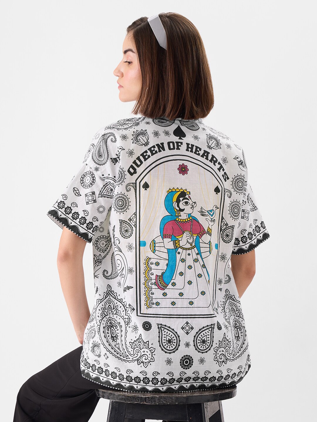 The Souled Store Ethnic Motifs Printed Casual Oversized Pure Cotton Shirt, White
The Souled Store Ethnic Motifs Printed Casual Oversized Pure Cotton Shirt, White