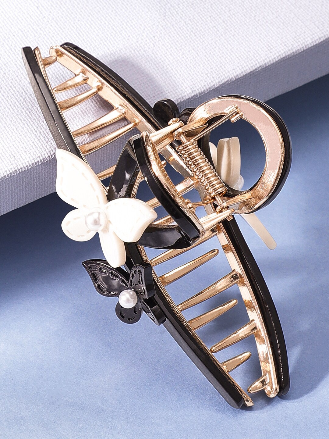 Rubans Embellished Claw Clip, Black