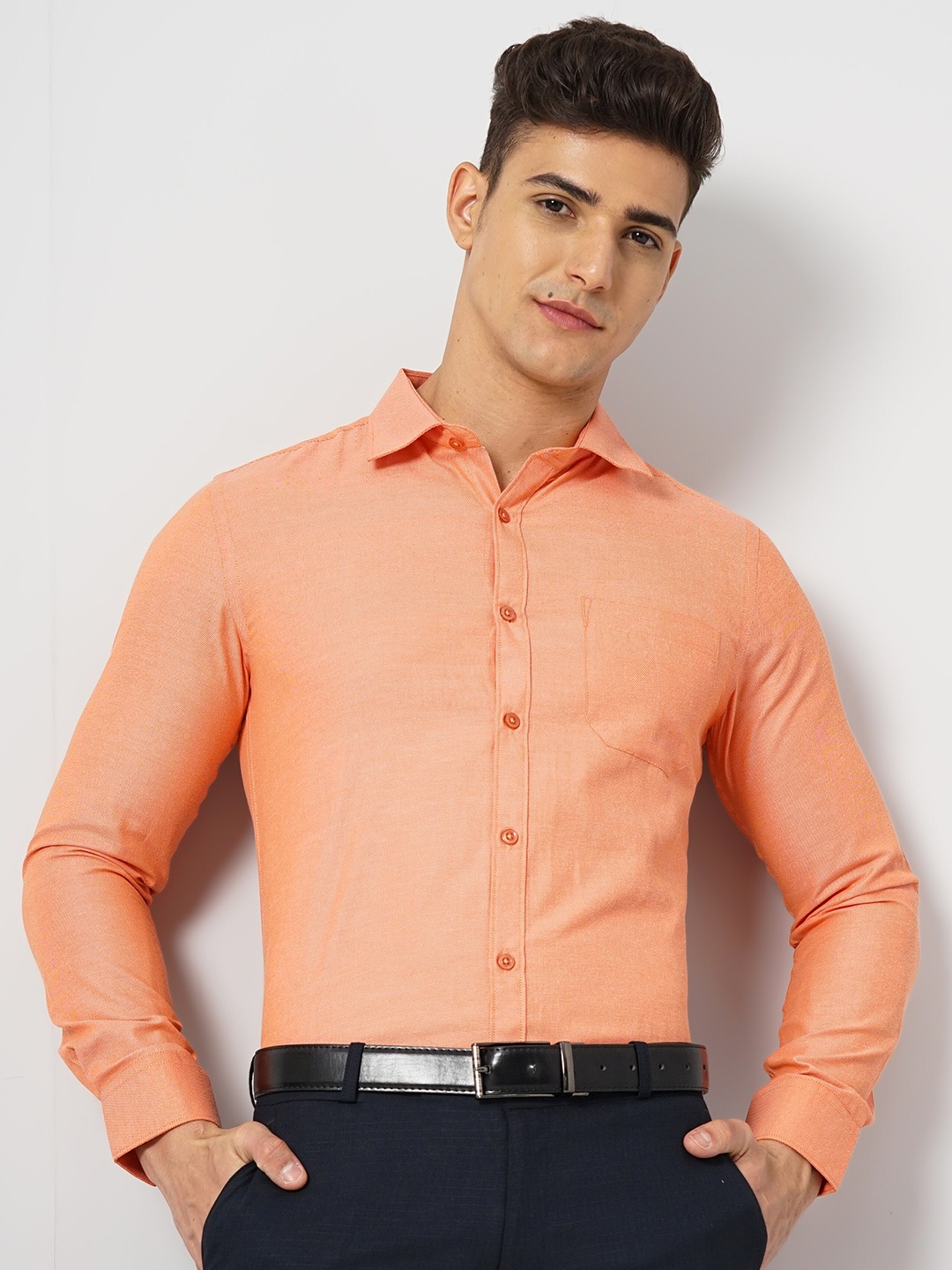 The Indian Garage Co. X Luxe Slim Fit Spread Collar Long Sleeves Formal Shirt, Orange
The Indian Garage Co. X Luxe Slim Fit Spread Collar Long Sleeves Formal Shirt, Orange