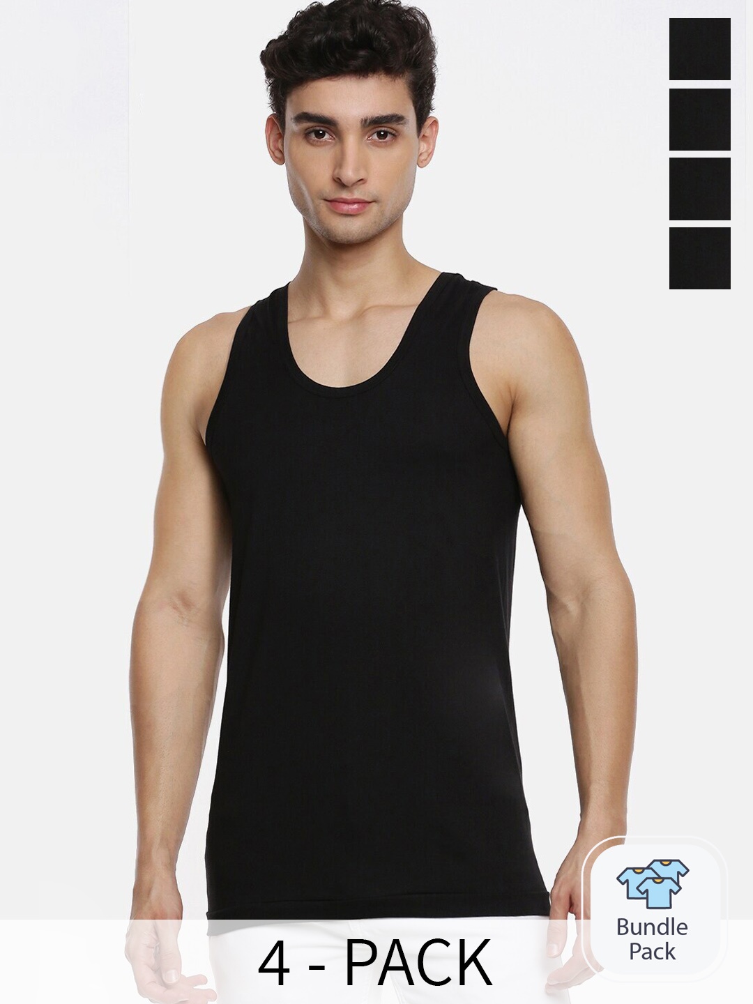 Ramraj Pack Of 4 Scoop Neck Pure Cotton Undershirt Innerwear Vests SukraRNBLK4PR, Black
Ramraj Pack Of 4 Scoop Neck Pure Cotton Undershirt Innerwear Vests SukraRNBLK4PR, Black